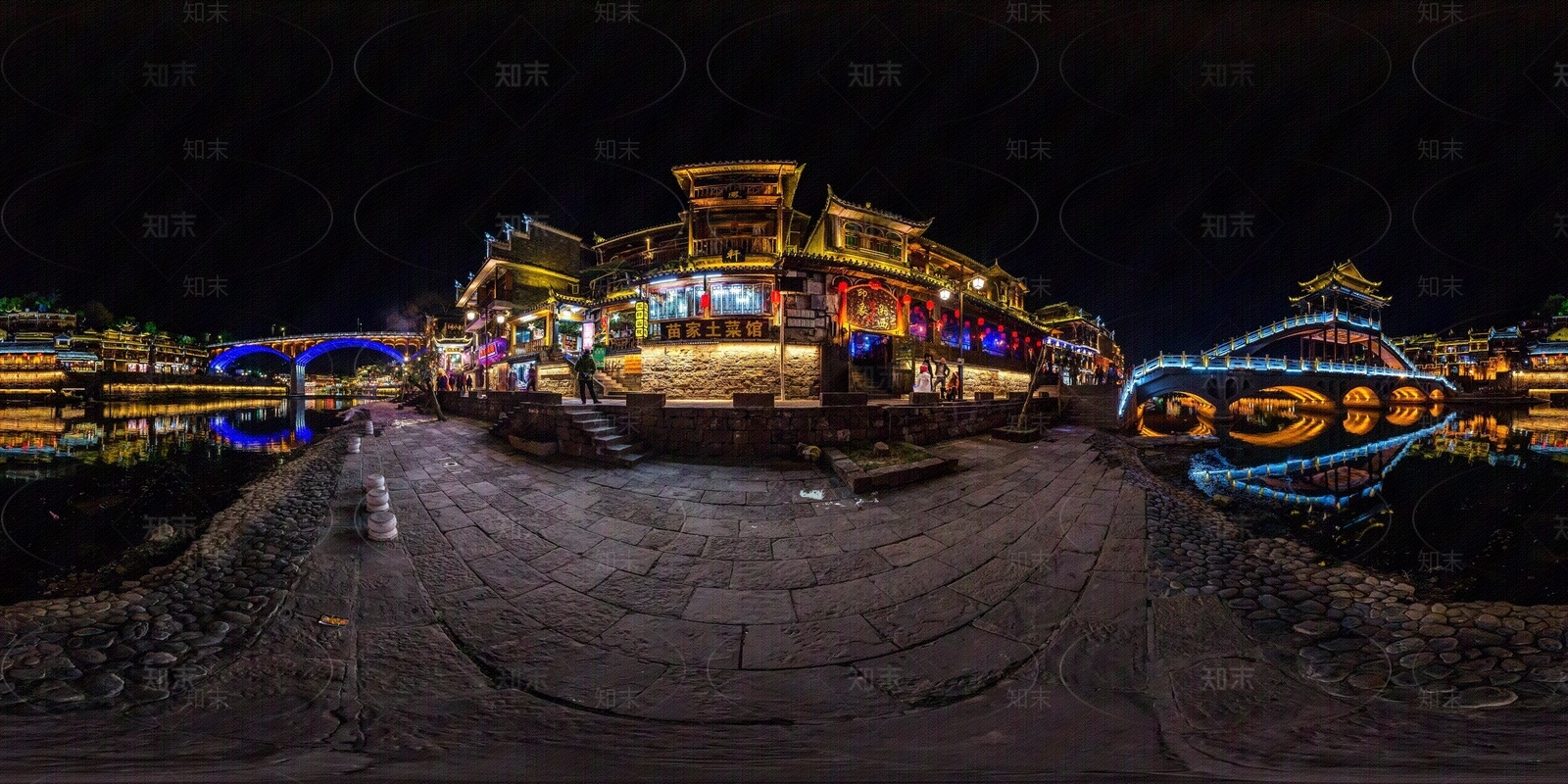 hdr古镇夜晚贴图下载【ID:1153021097】