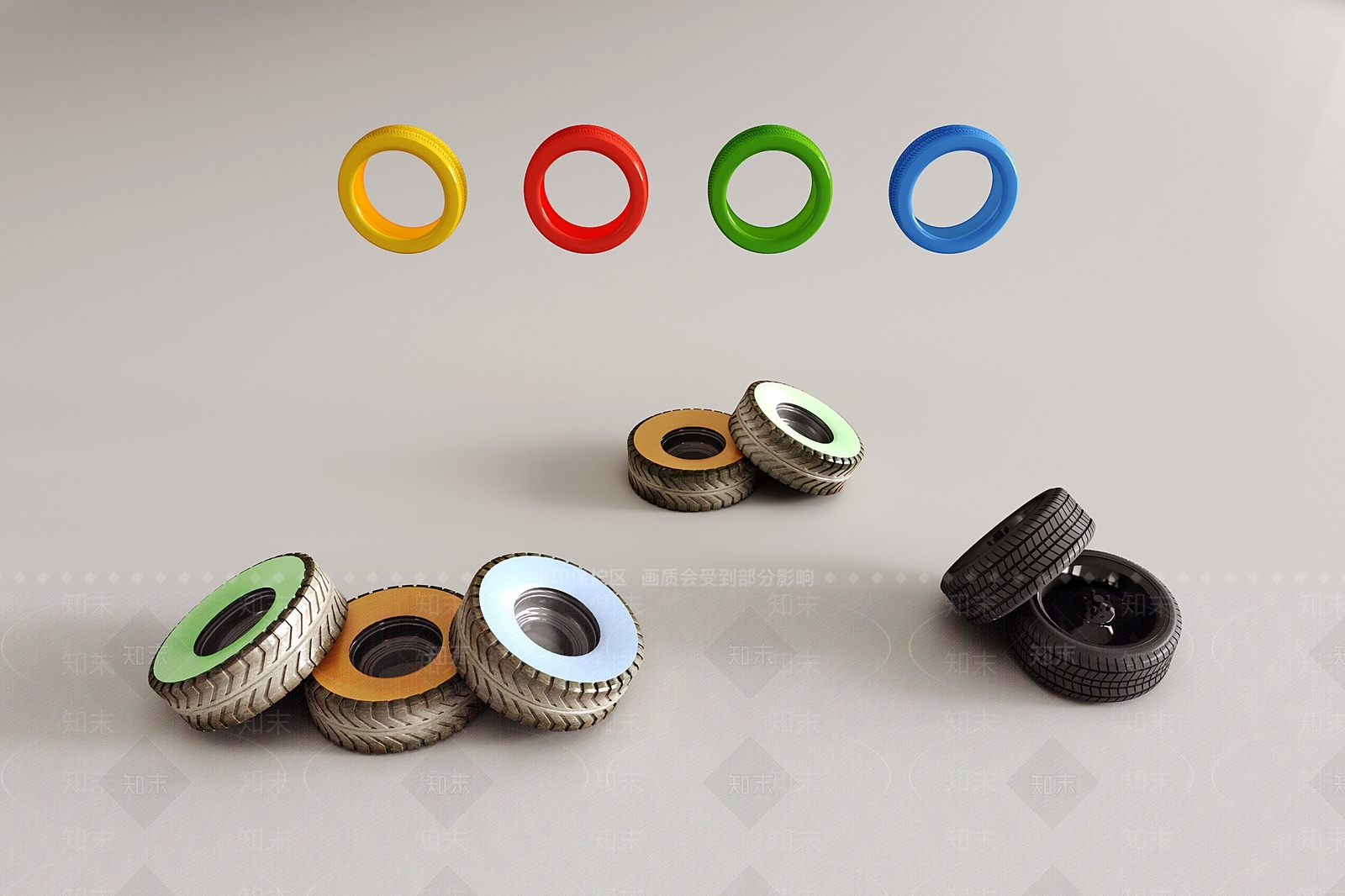 汽车轮胎3D模型下载【ID:1153023577】