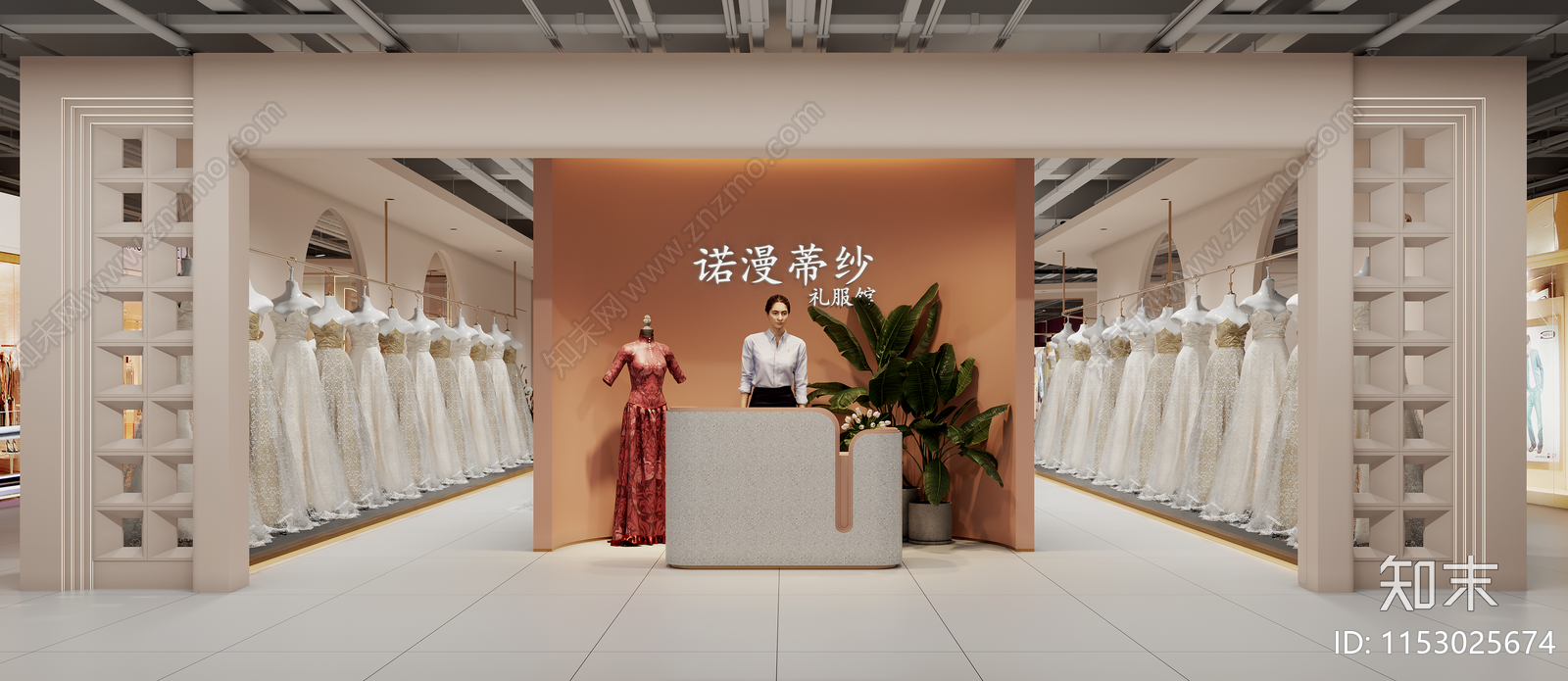 现代婚纱店3D模型下载【ID:1153025674】