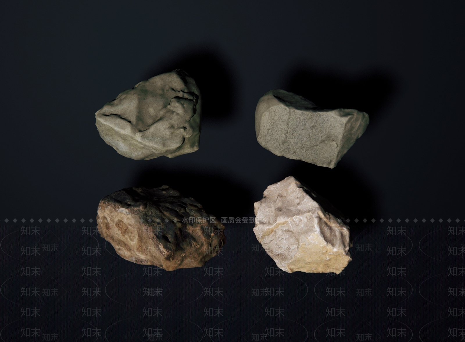 现代景观石3D模型下载【ID:1153026560】