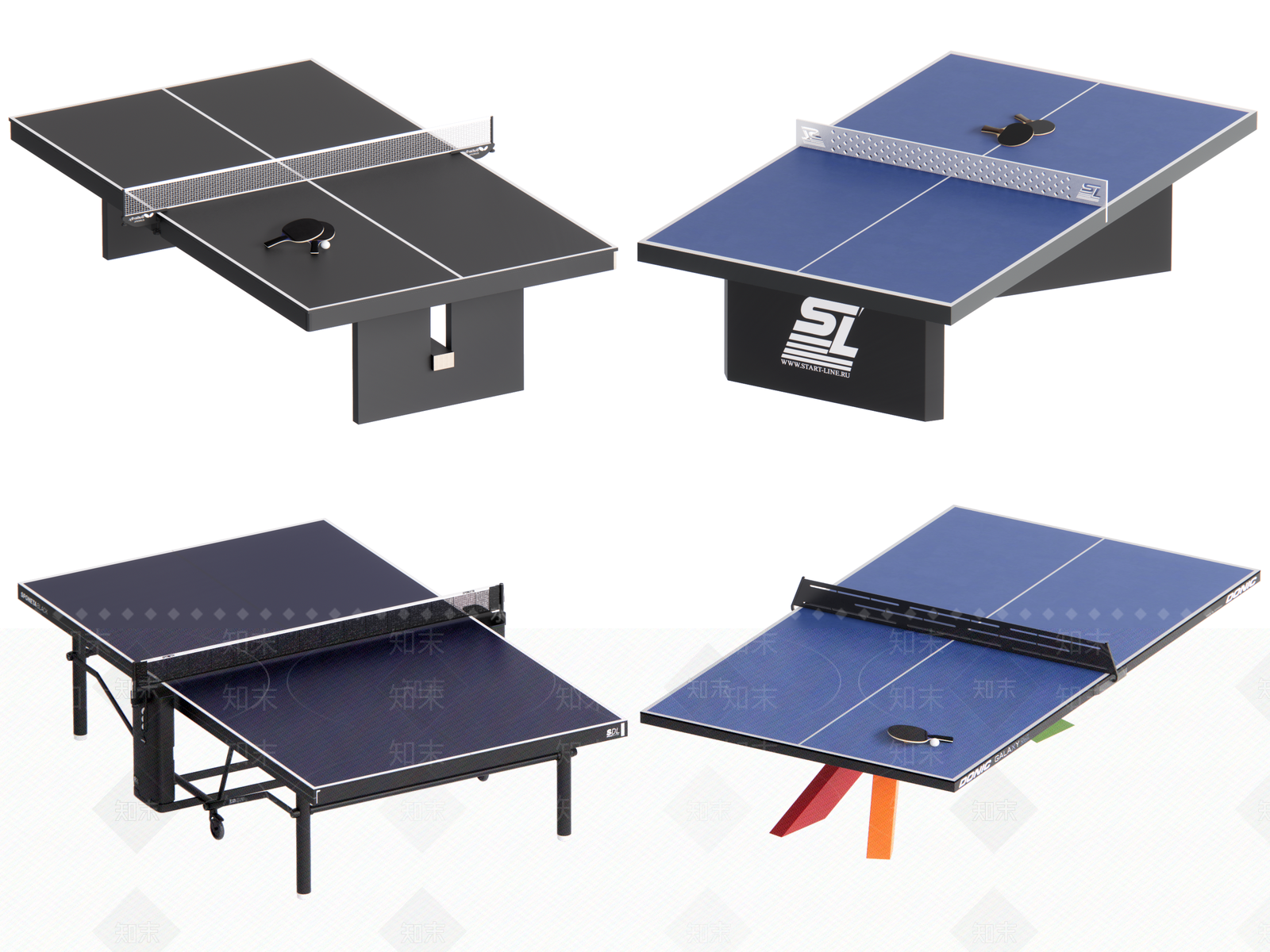 乒乓球台SU模型下载【ID:1153030261】