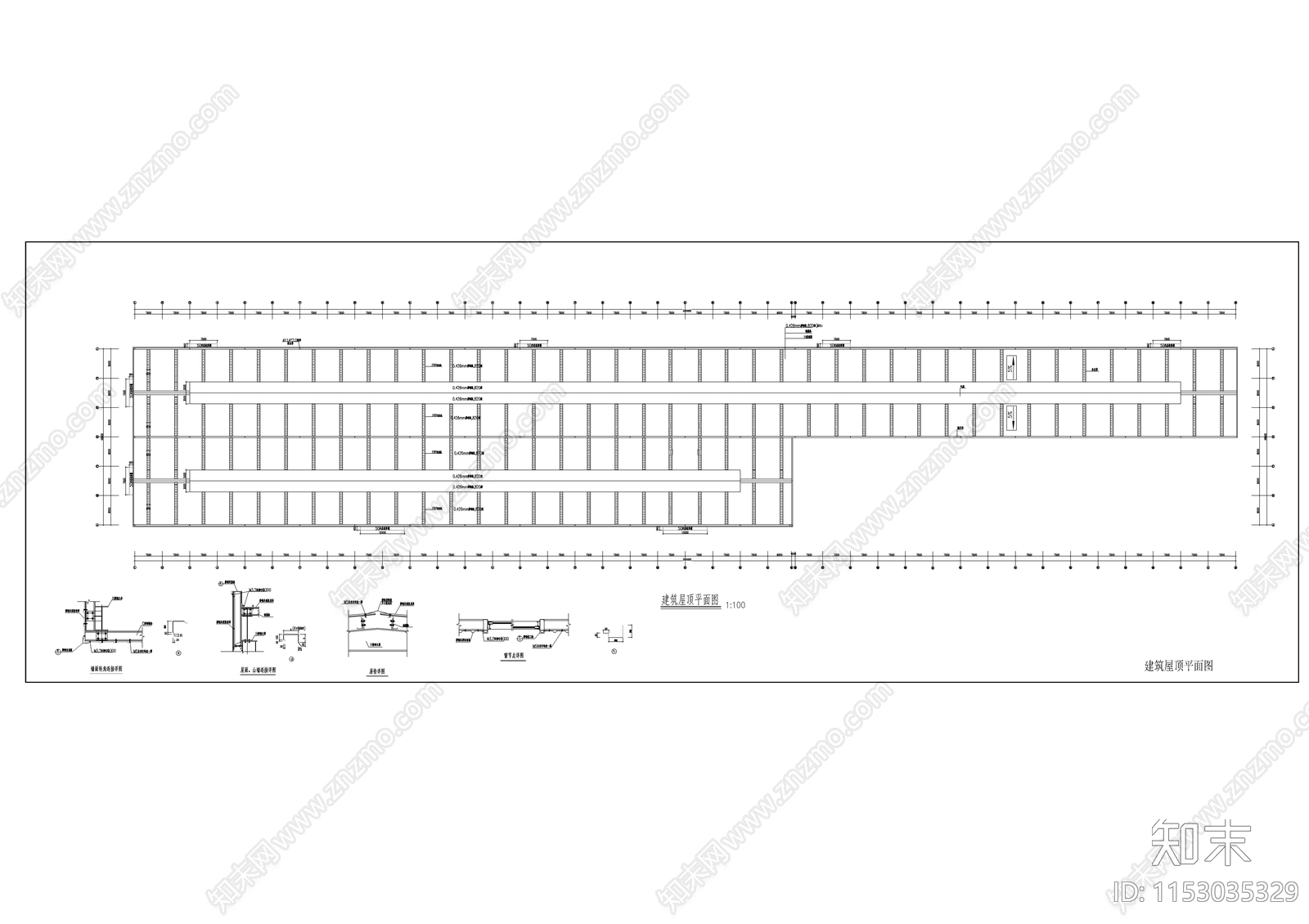 钢铁厂房建筑cad施工图下载【ID:1153035329】