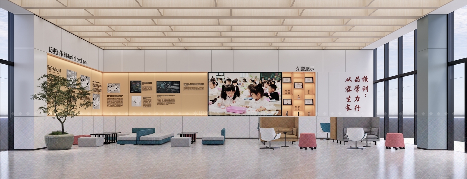 现代其他学校空间SU模型下载【ID:1215984842】