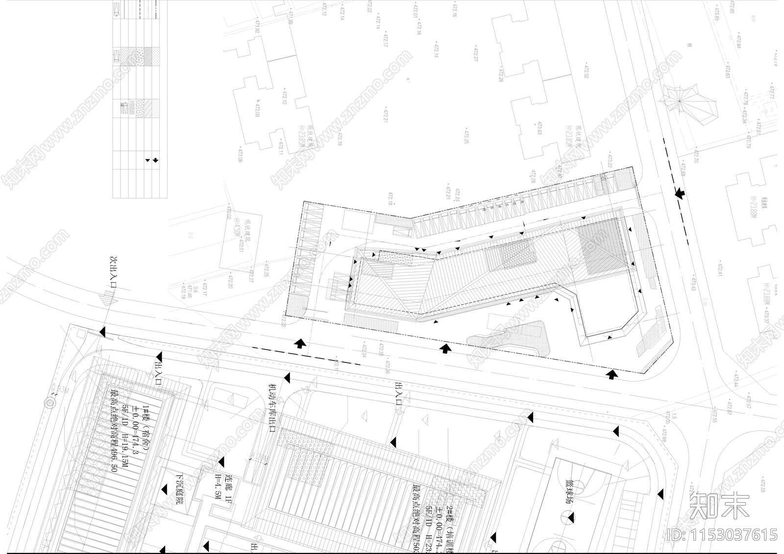 金福社区配套多层商业用房建筑cad施工图下载【ID:1153037615】