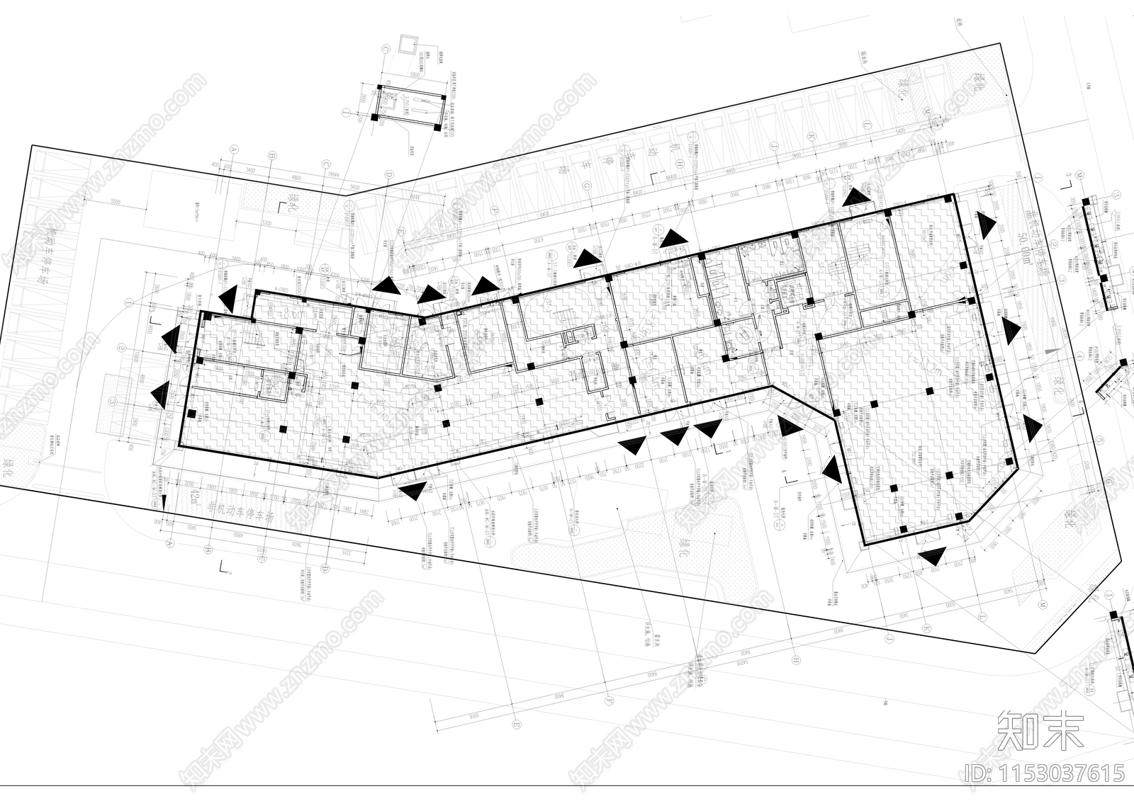 金福社区配套多层商业用房建筑cad施工图下载【ID:1153037615】