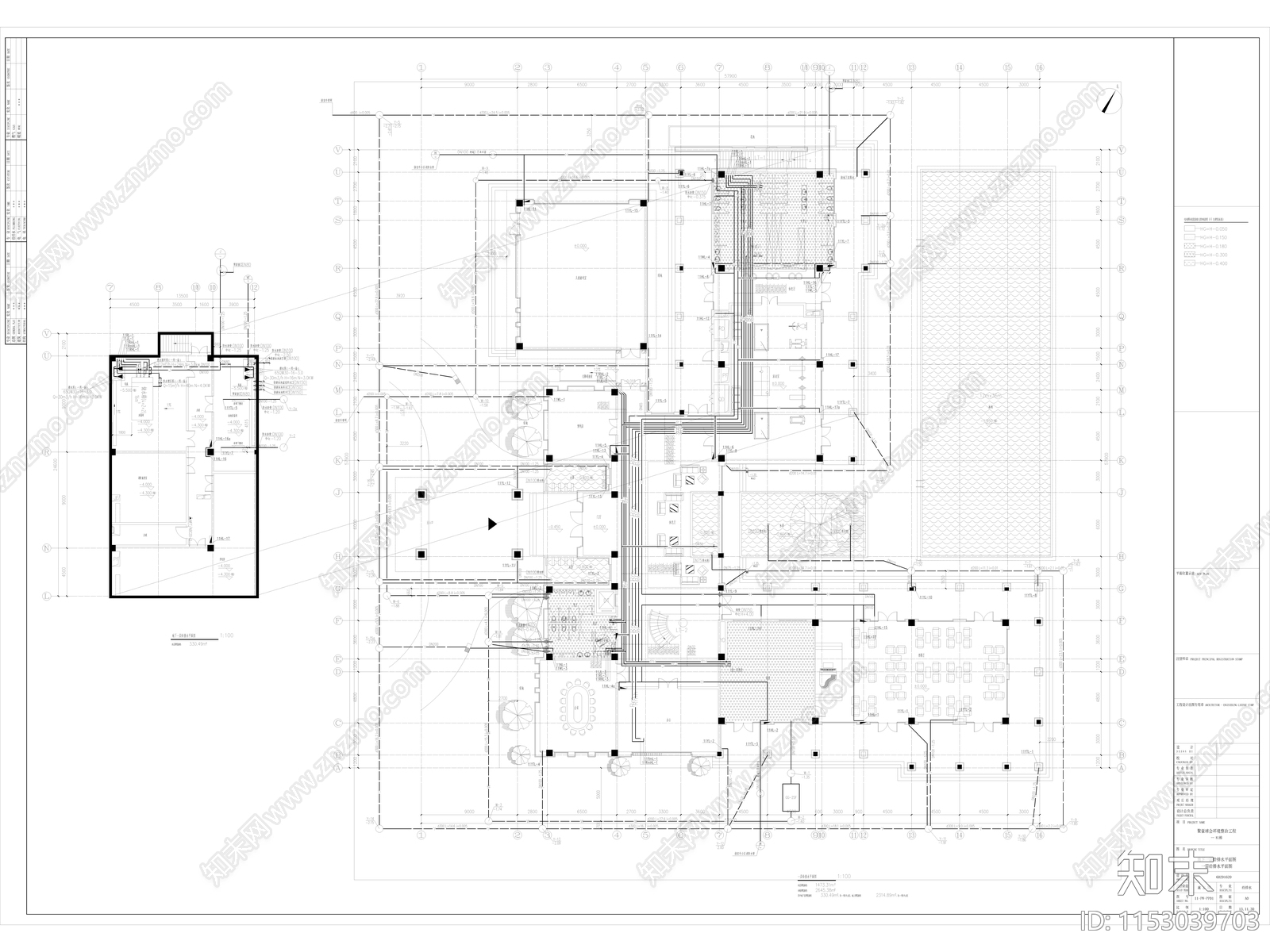 球会别墅群及配套会所设备房建筑给排水cad施工图下载【ID:1153039703】