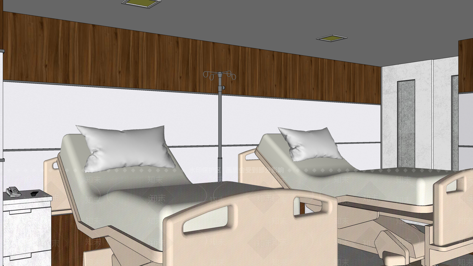 现代ICU病房SU模型下载【ID:1153042846】