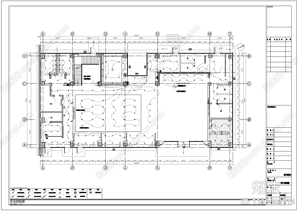 宜兴售楼处空间cad施工图下载【ID:1153043714】