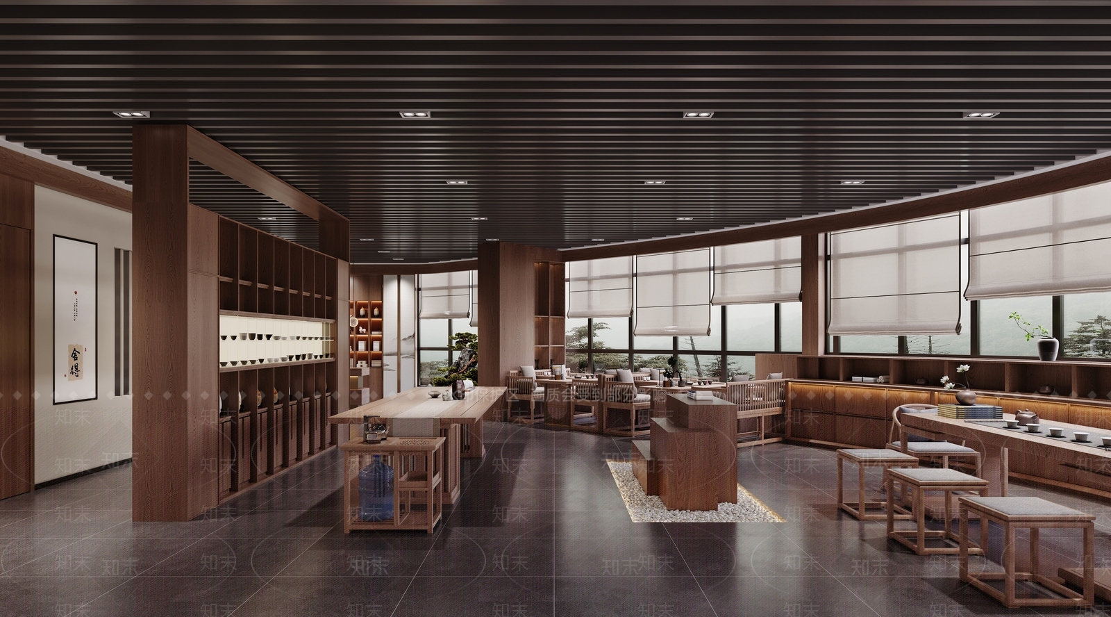 新中式茶叶店3D模型下载【ID:1153044675】