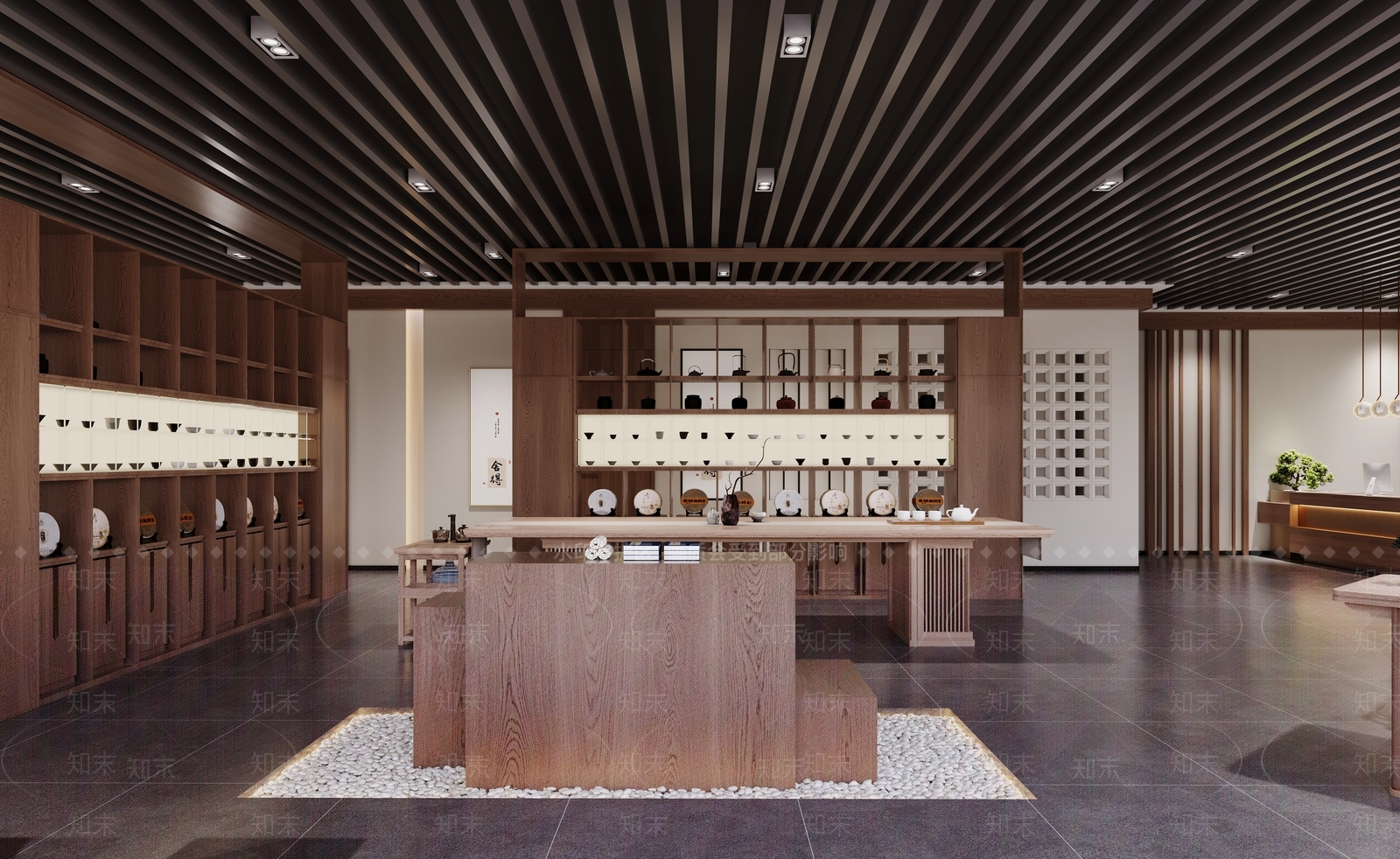 新中式茶叶店3D模型下载【ID:1153044675】