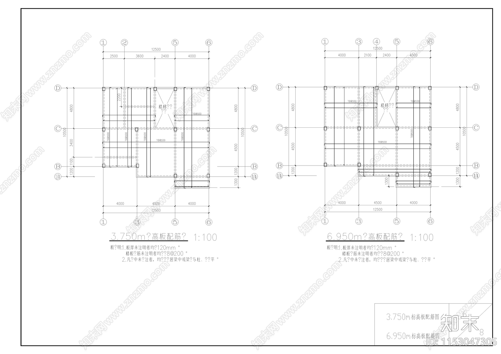 别墅建筑cad施工图下载【ID:1153047305】