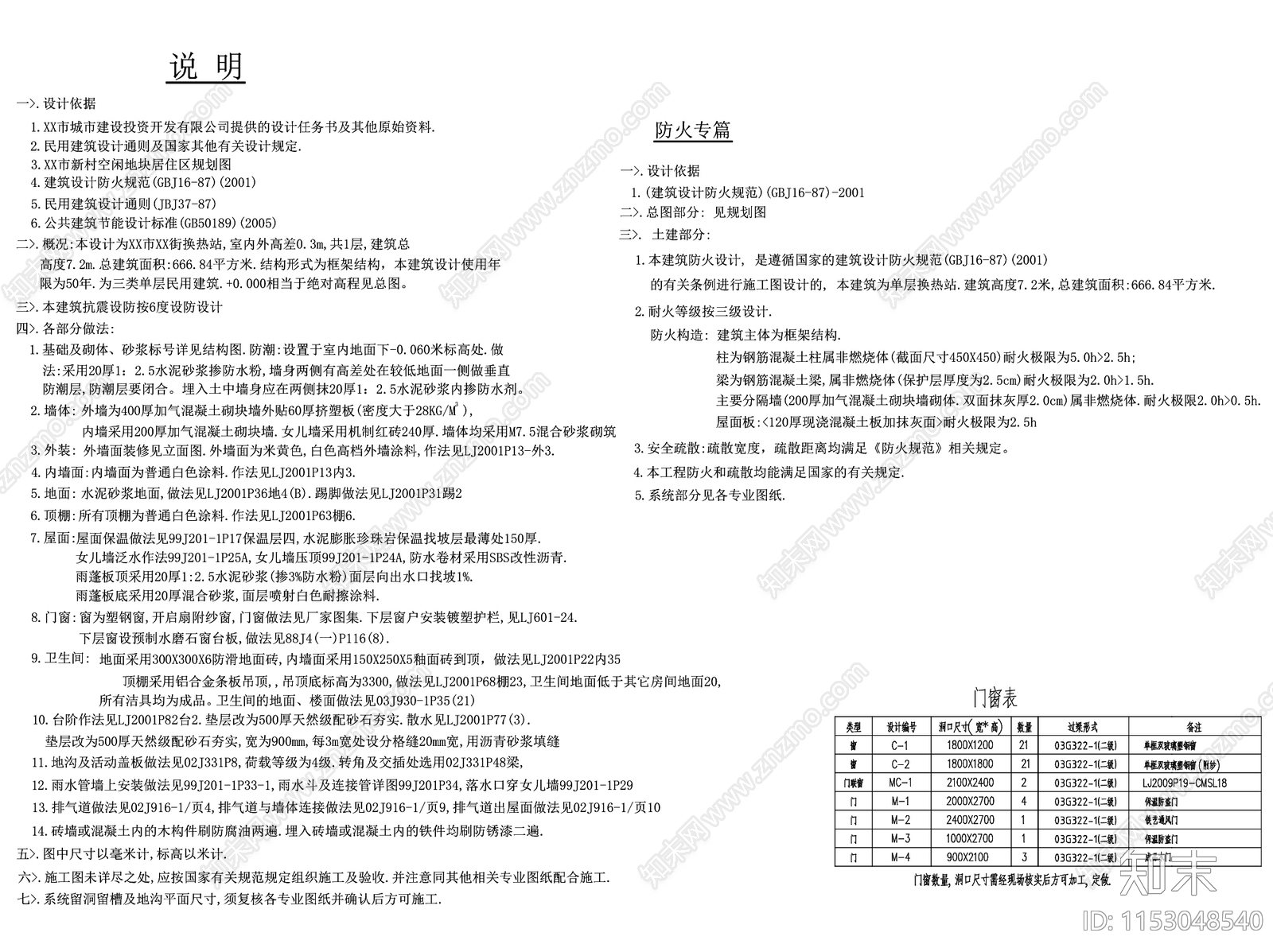 单层街道换热站建筑cad施工图下载【ID:1153048540】