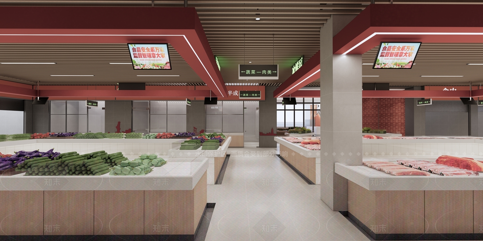现代超市SU模型下载【ID:1215938156】