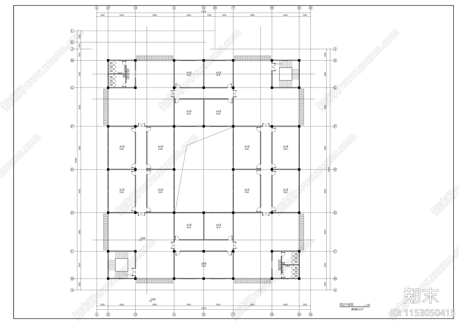 现代仿古建筑服务中心施工图下载【ID:1153050415】