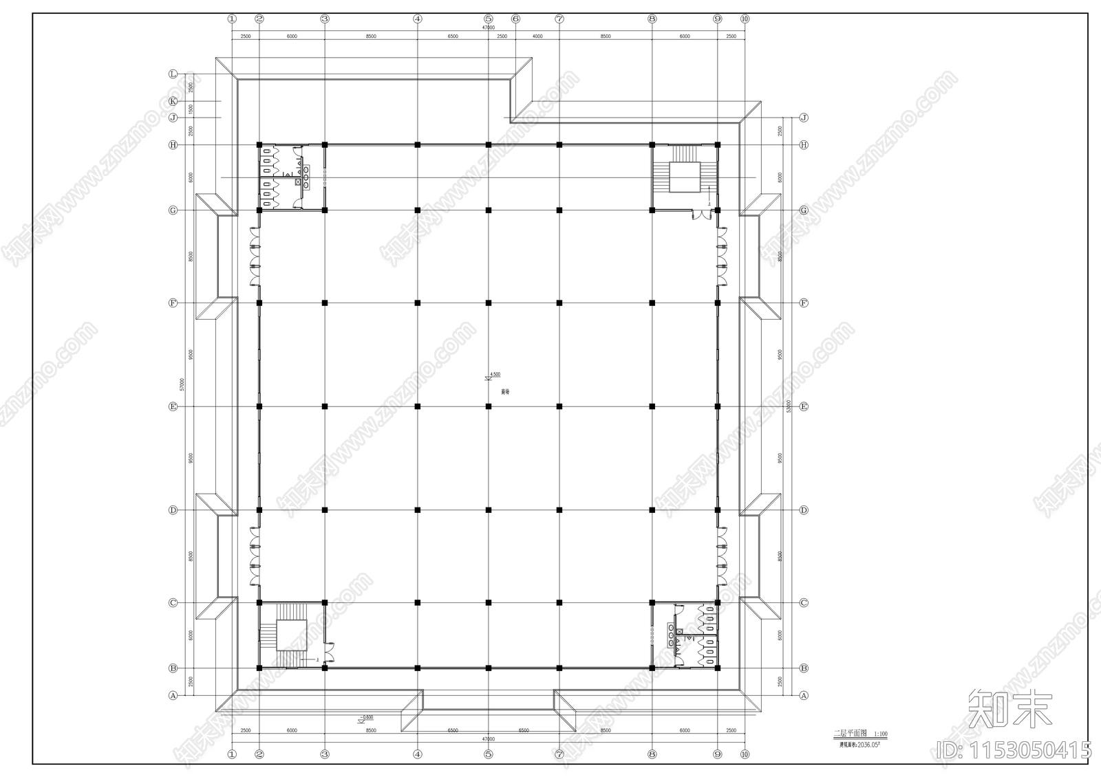 现代仿古建筑服务中心施工图下载【ID:1153050415】