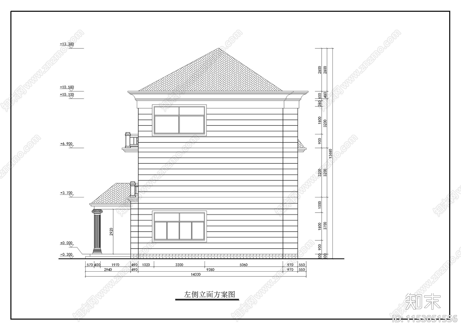 别墅全套cad施工图下载【ID:1153051556】