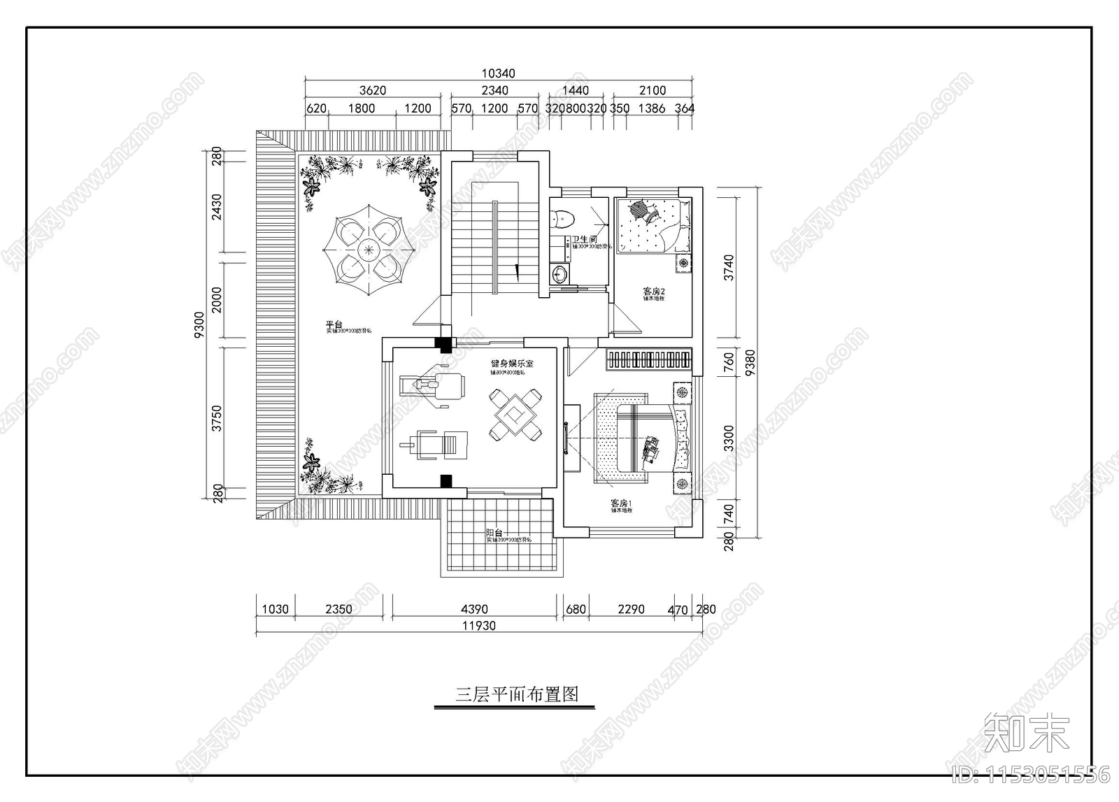 别墅全套cad施工图下载【ID:1153051556】