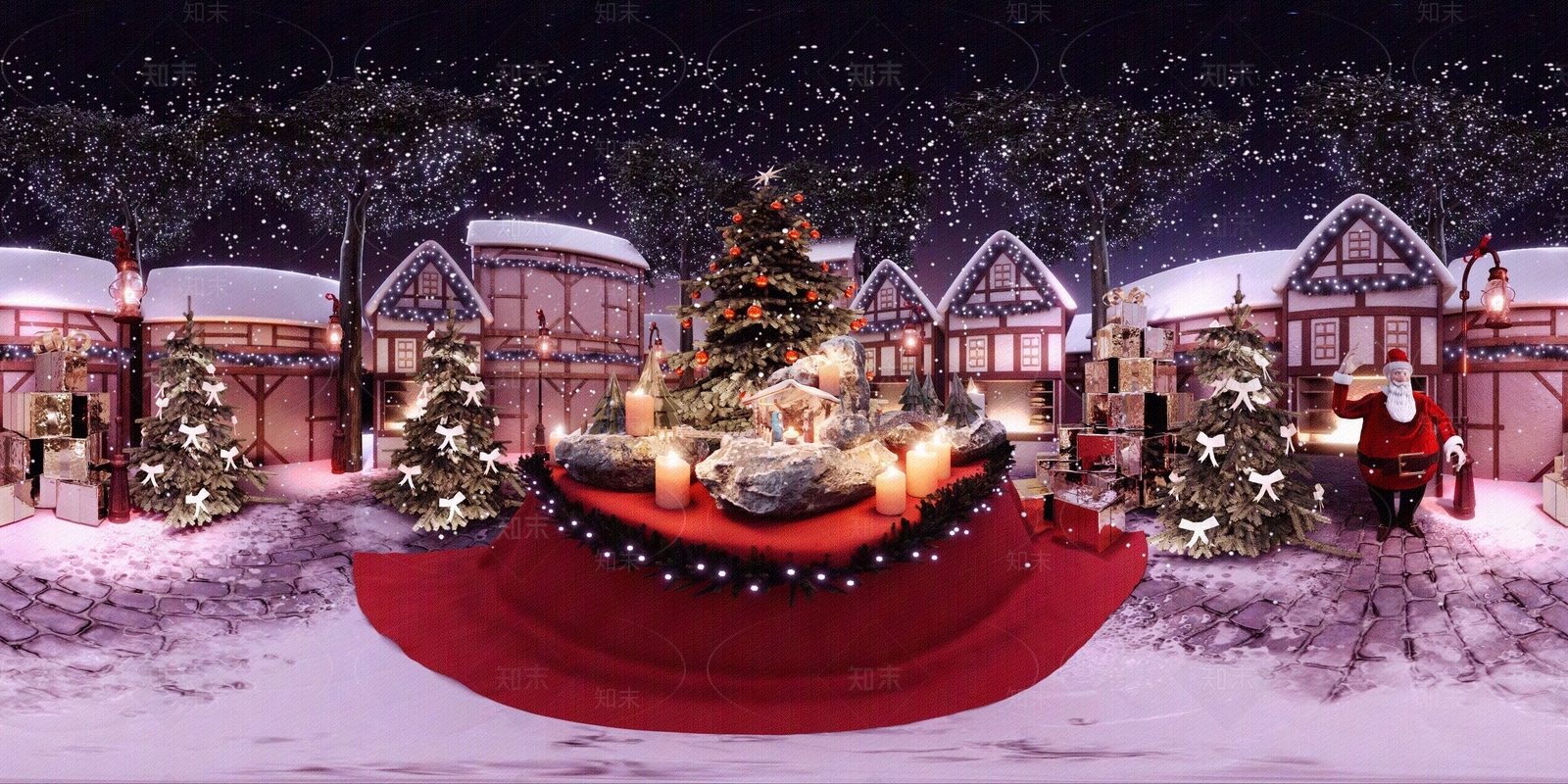 hdr圣诞节场景户外贴图下载【ID:1153053375】