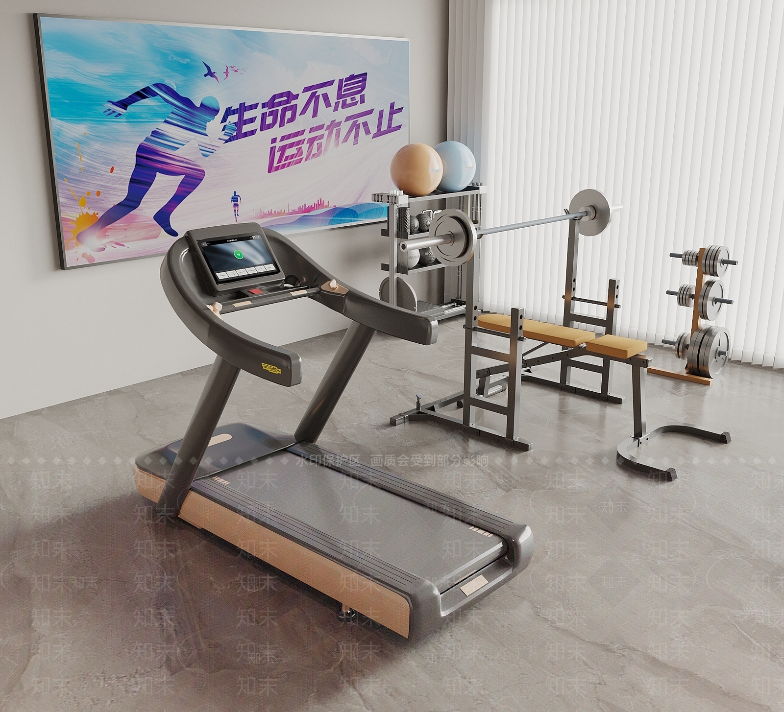 健身器材SU模型下载【ID:1153055418】