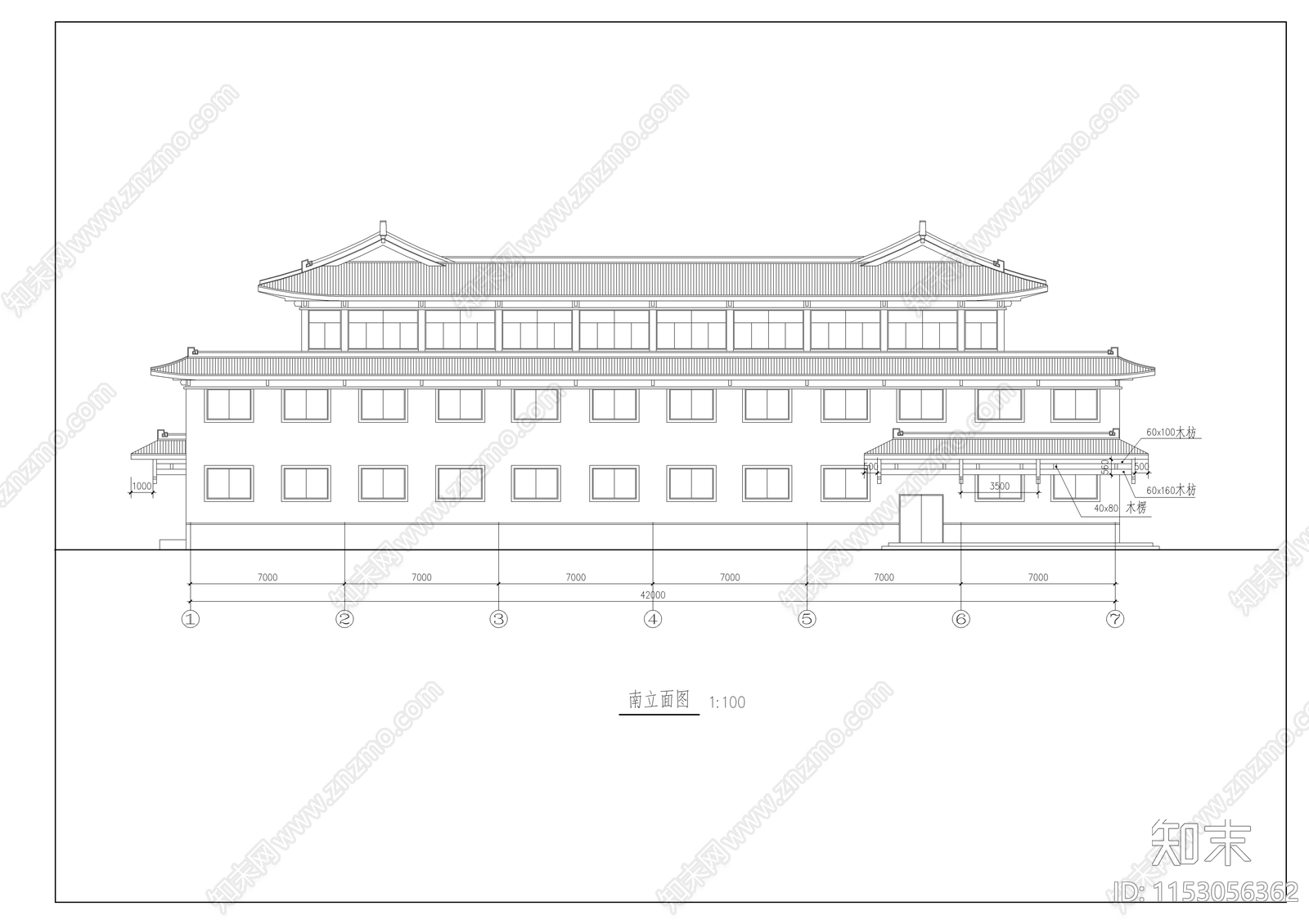 洗浴中心全套建筑图cad施工图下载【ID:1153056362】