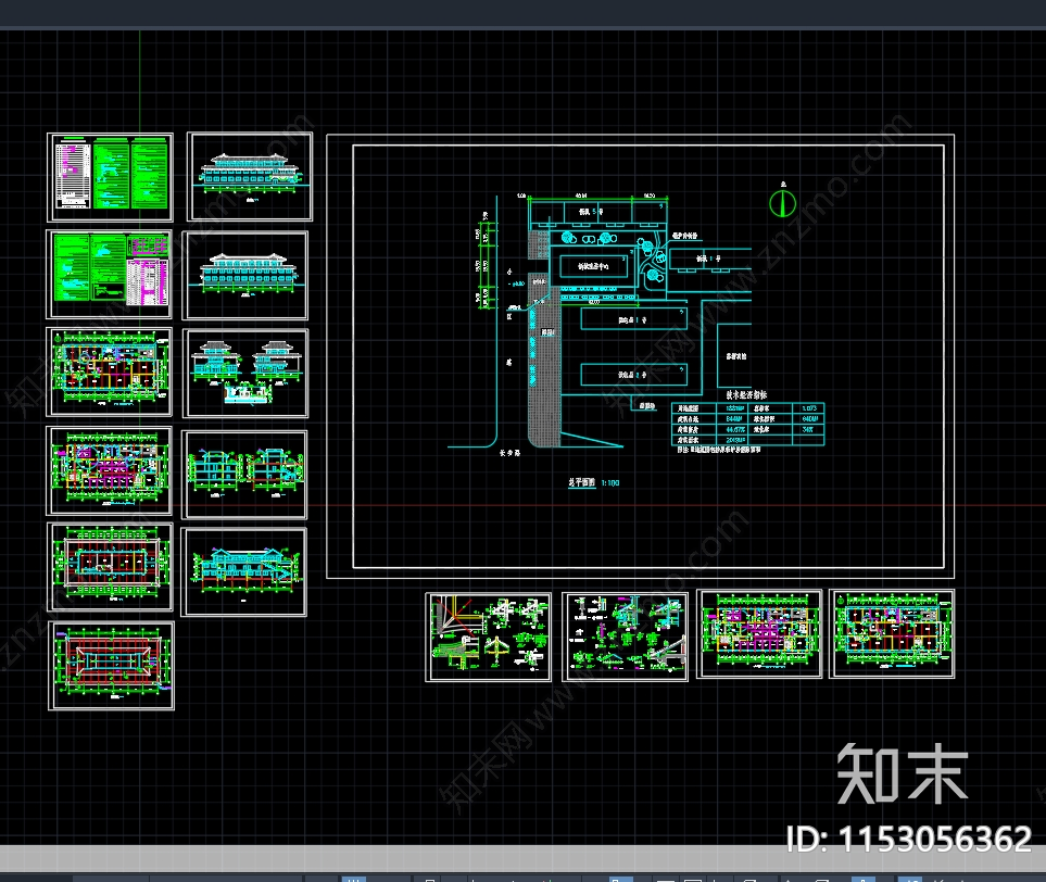 洗浴中心全套建筑图cad施工图下载【ID:1153056362】