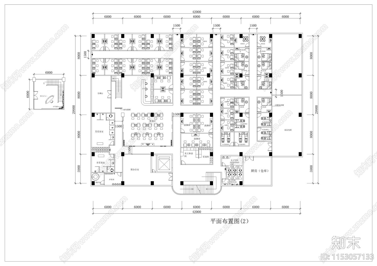现代休闲会所cad施工图下载【ID:1153057133】
