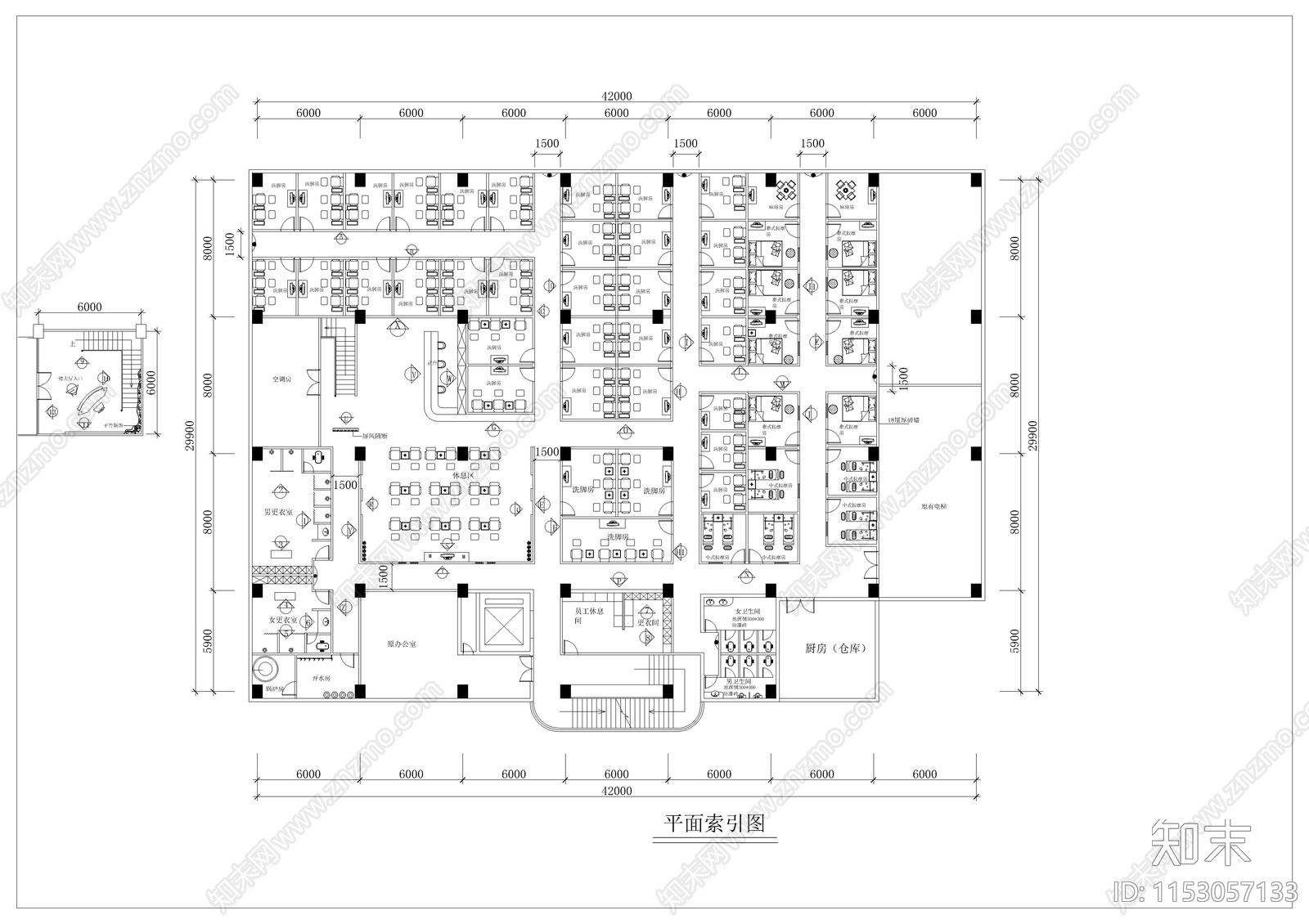 现代休闲会所cad施工图下载【ID:1153057133】