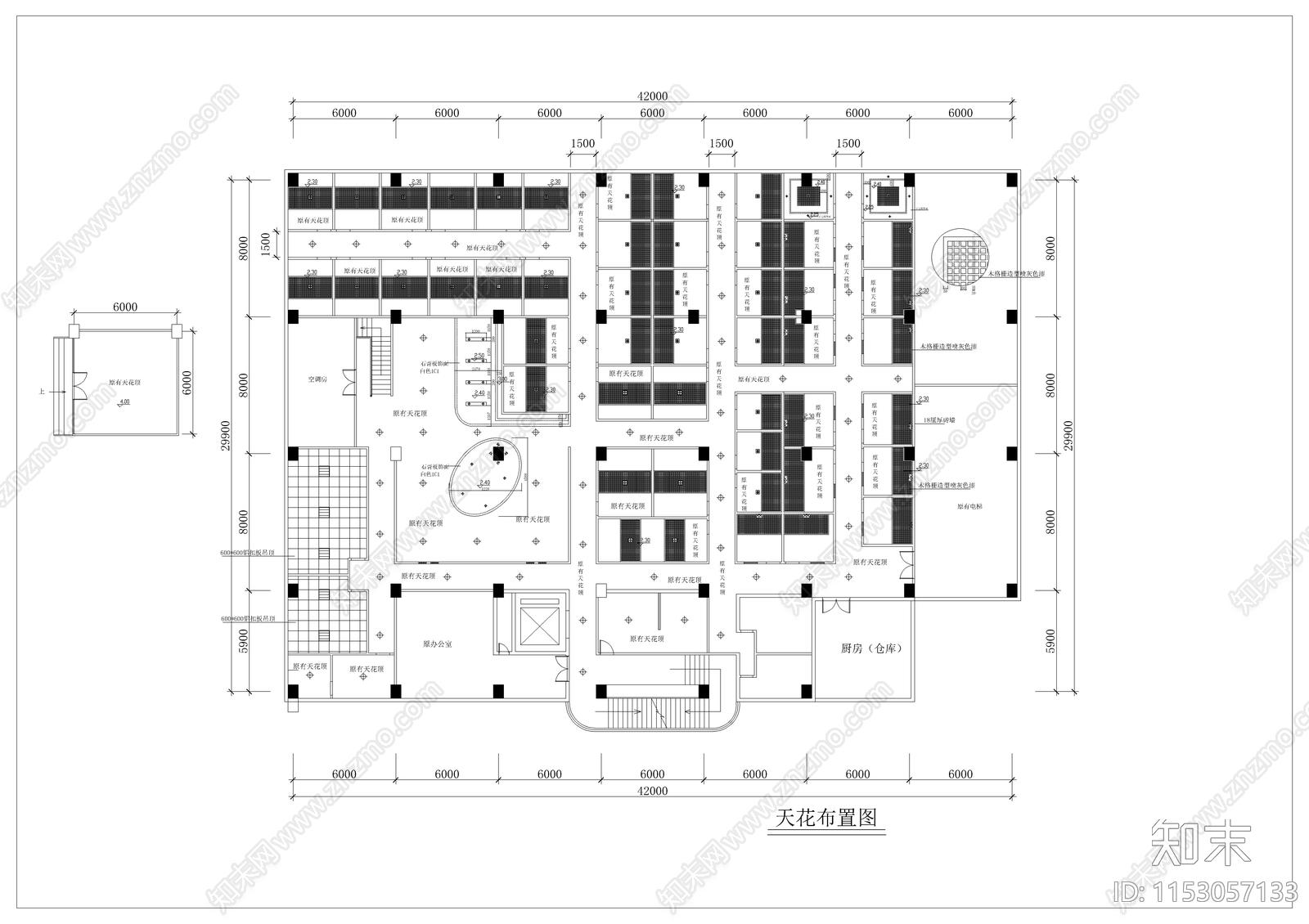 现代休闲会所cad施工图下载【ID:1153057133】