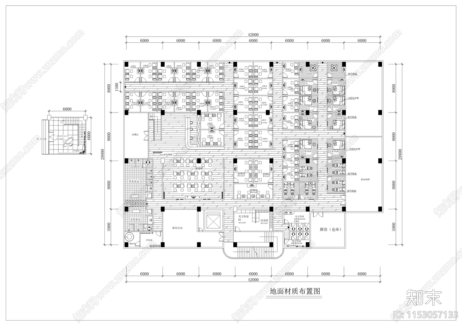 现代休闲会所cad施工图下载【ID:1153057133】