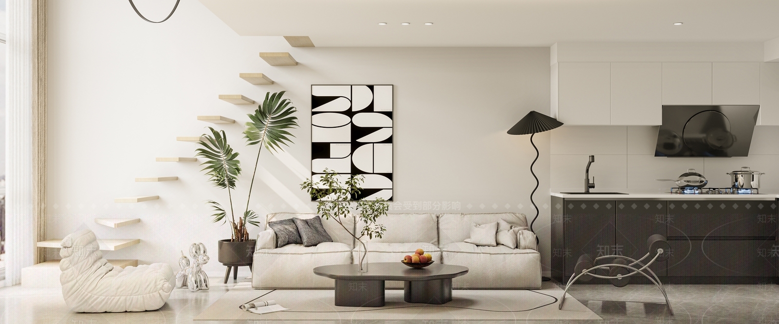 现代loft公寓3D模型下载【ID:1153061597】