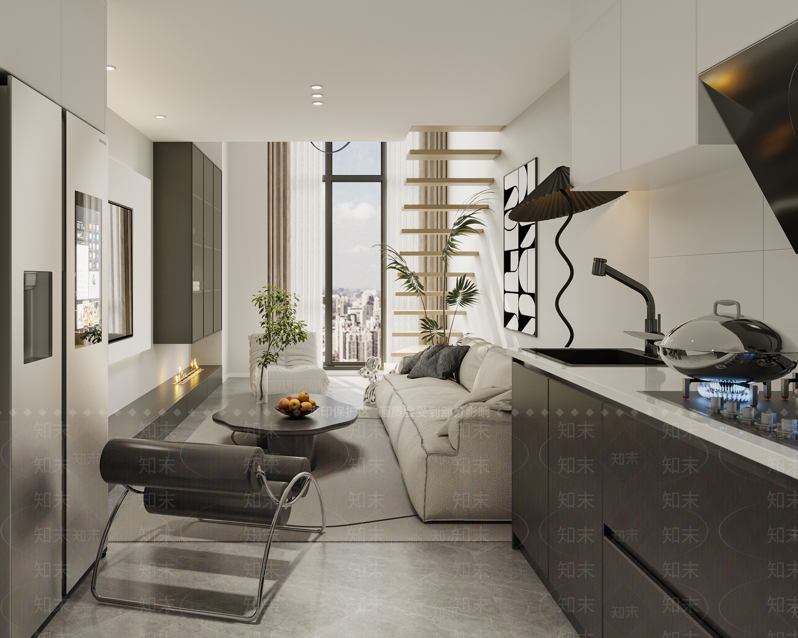 现代loft公寓3D模型下载【ID:1153061597】