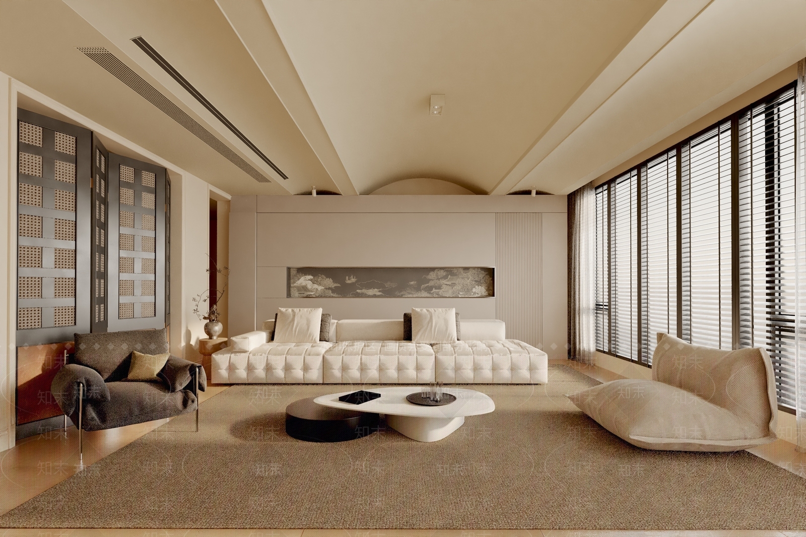 格栅隔断门衣柜3D模型下载【ID:1227280470】