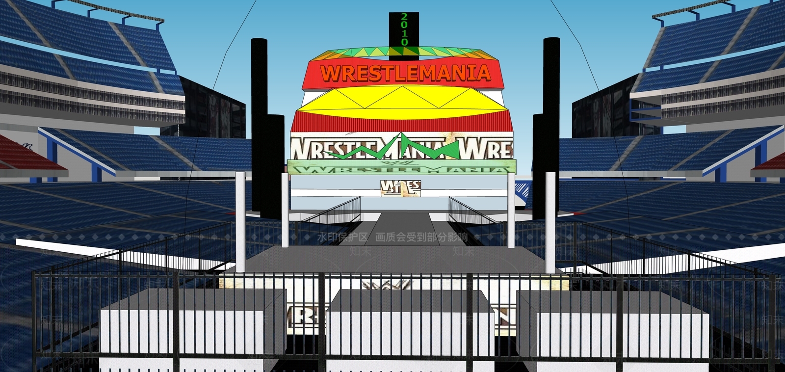 现代T台舞台SU模型下载【ID:1153064314】