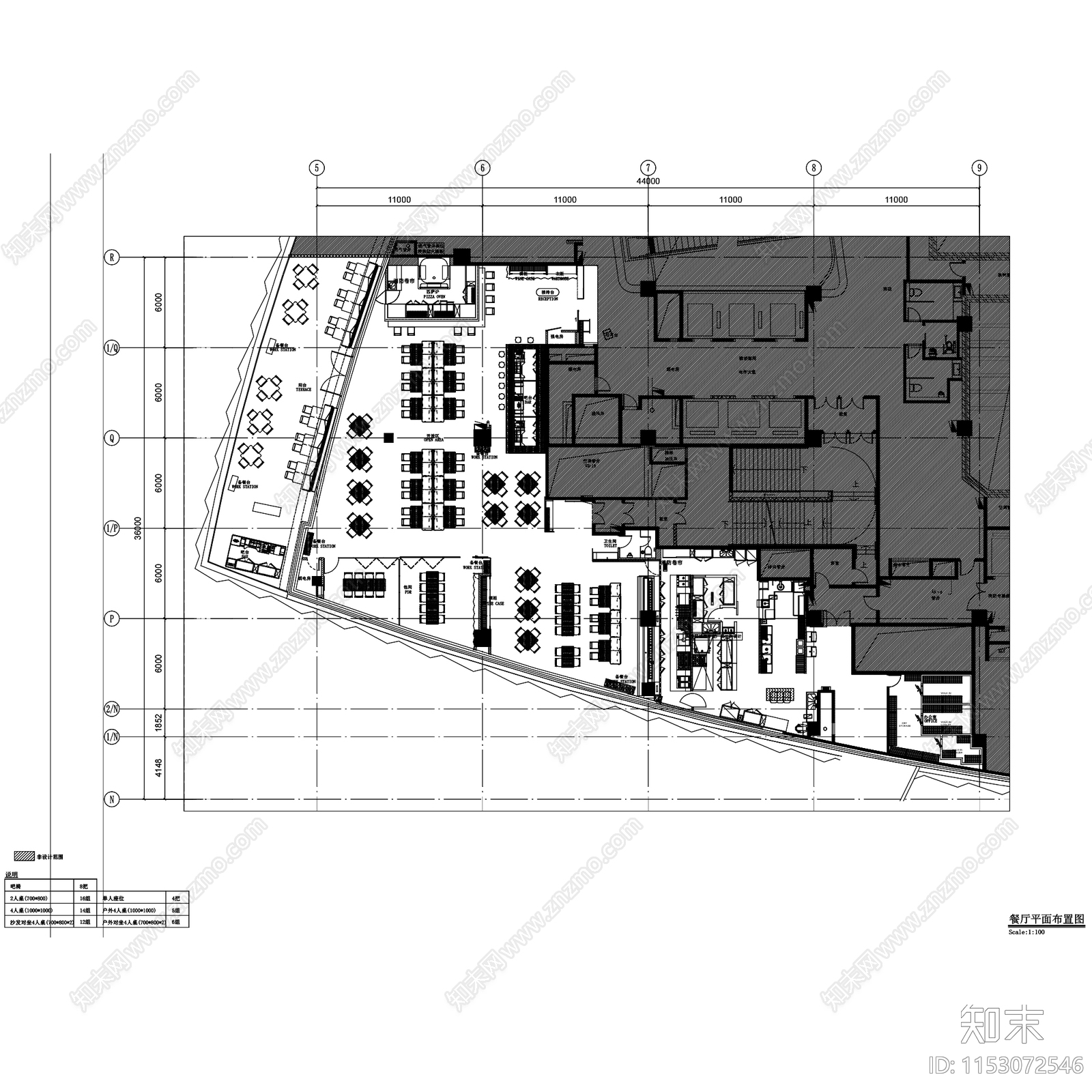 工业复古广州MERCATO意大利餐厅室内工装cad施工图下载【ID:1153072546】