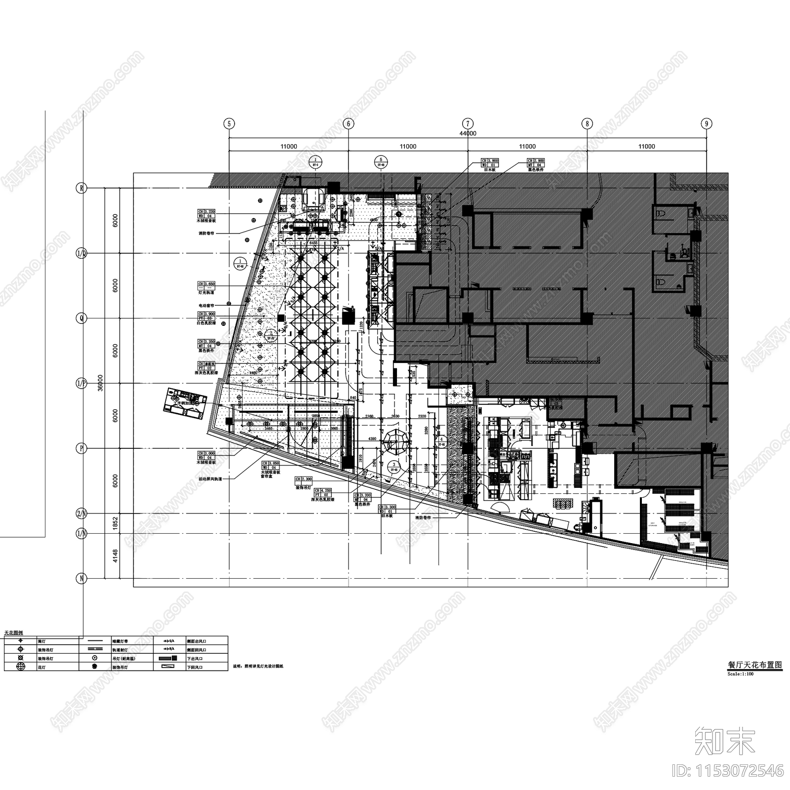 工业复古广州MERCATO意大利餐厅室内工装cad施工图下载【ID:1153072546】