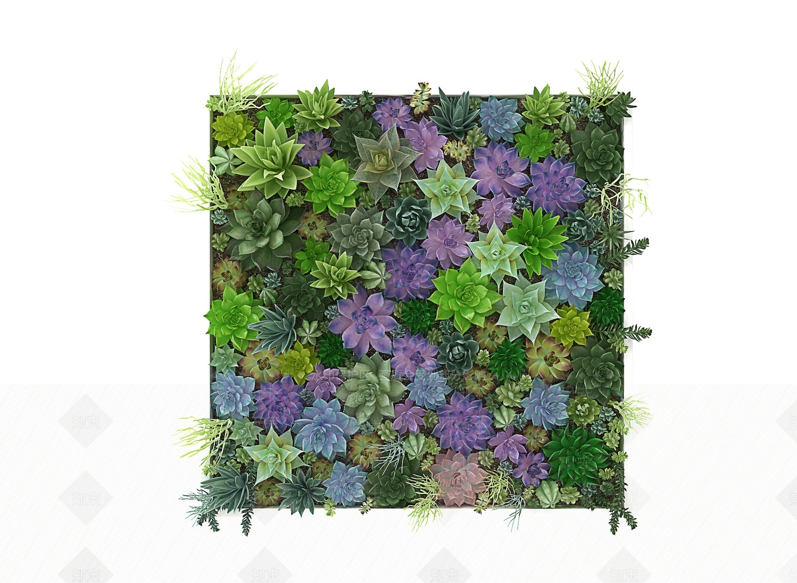 绿植墙3D模型下载【ID:1153077955】