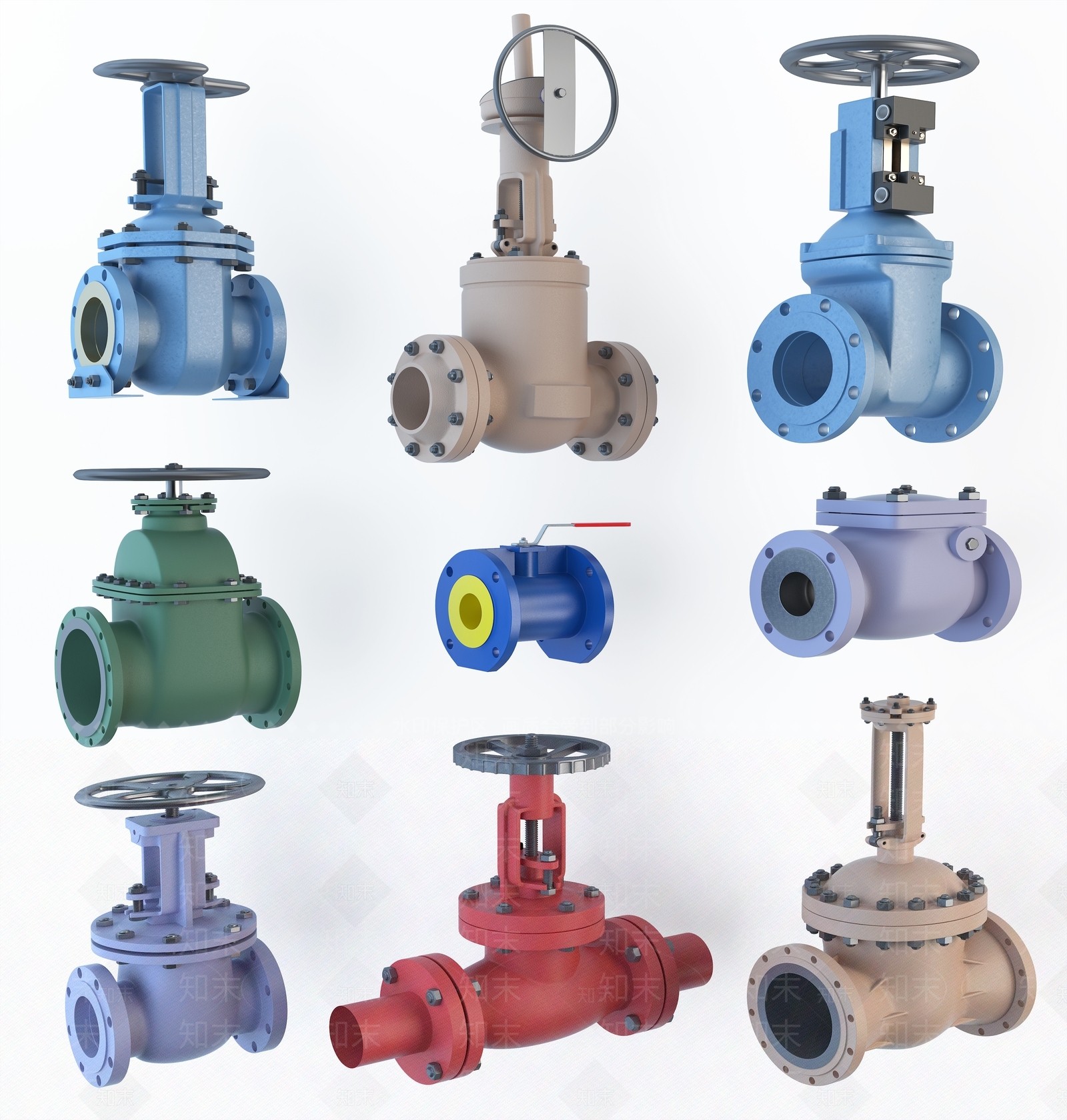 工业风管道阀门SU模型下载【ID:1153286612】