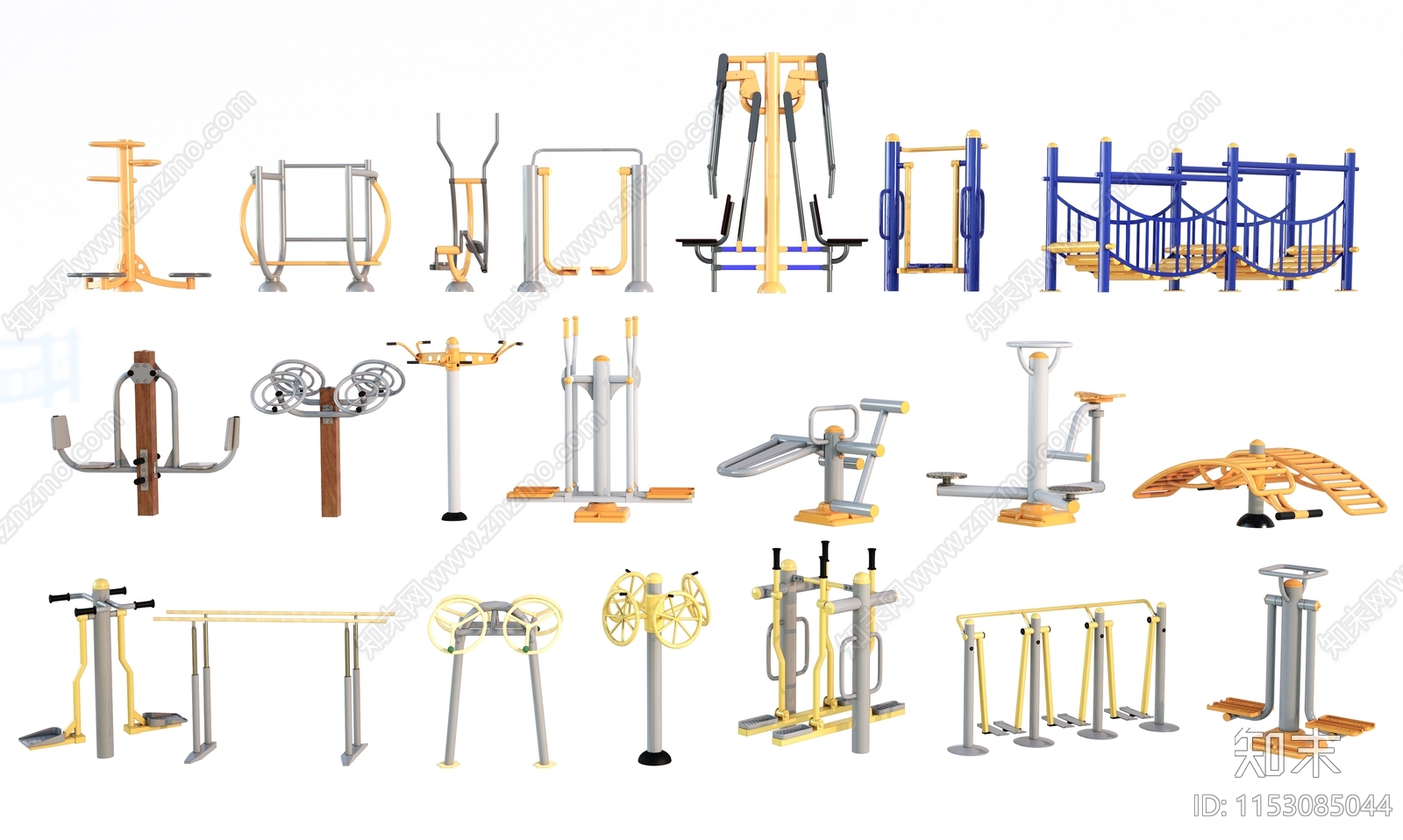健身器材3D模型下载【ID:1153085044】