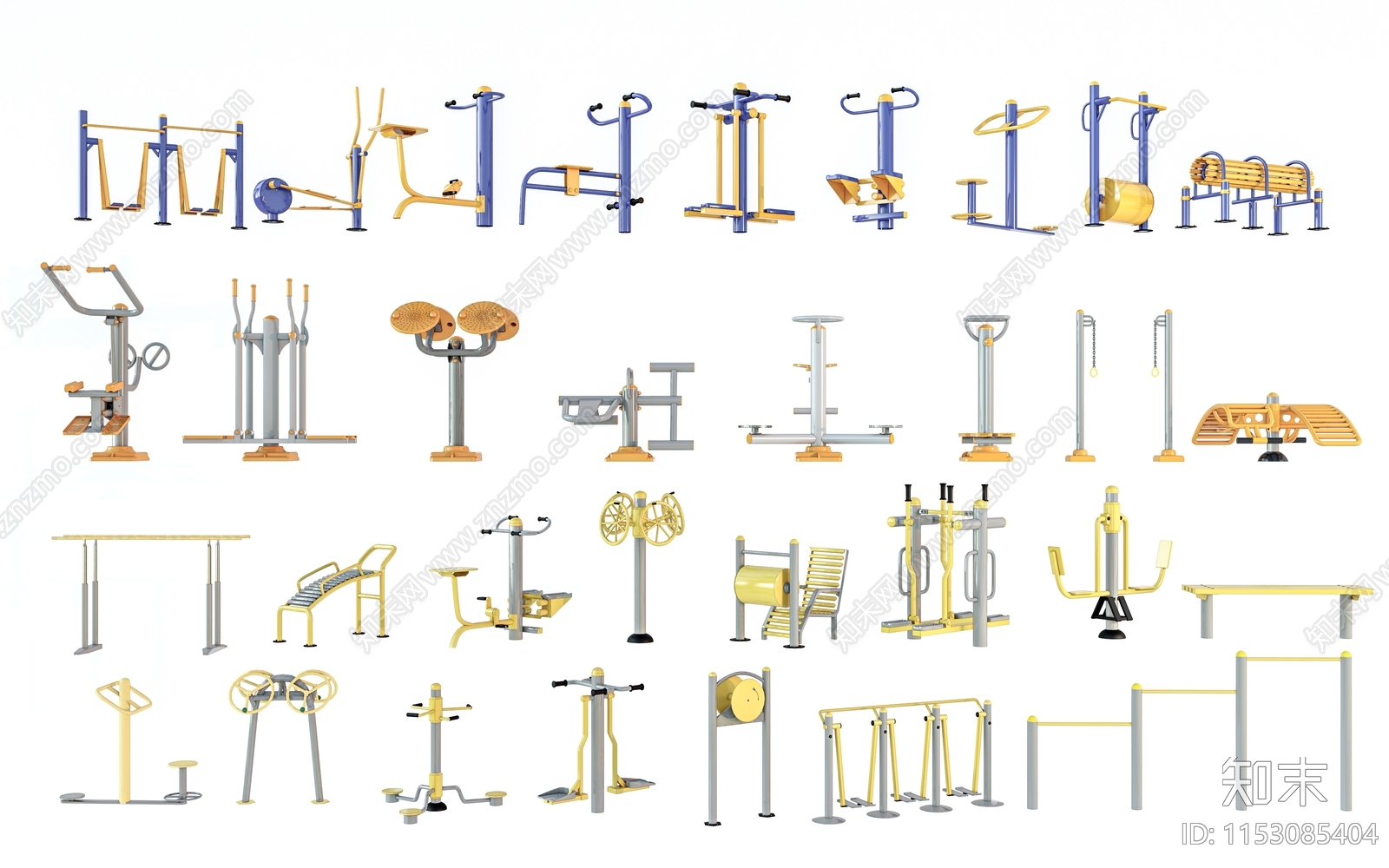 健身器材3D模型下载【ID:1153085404】