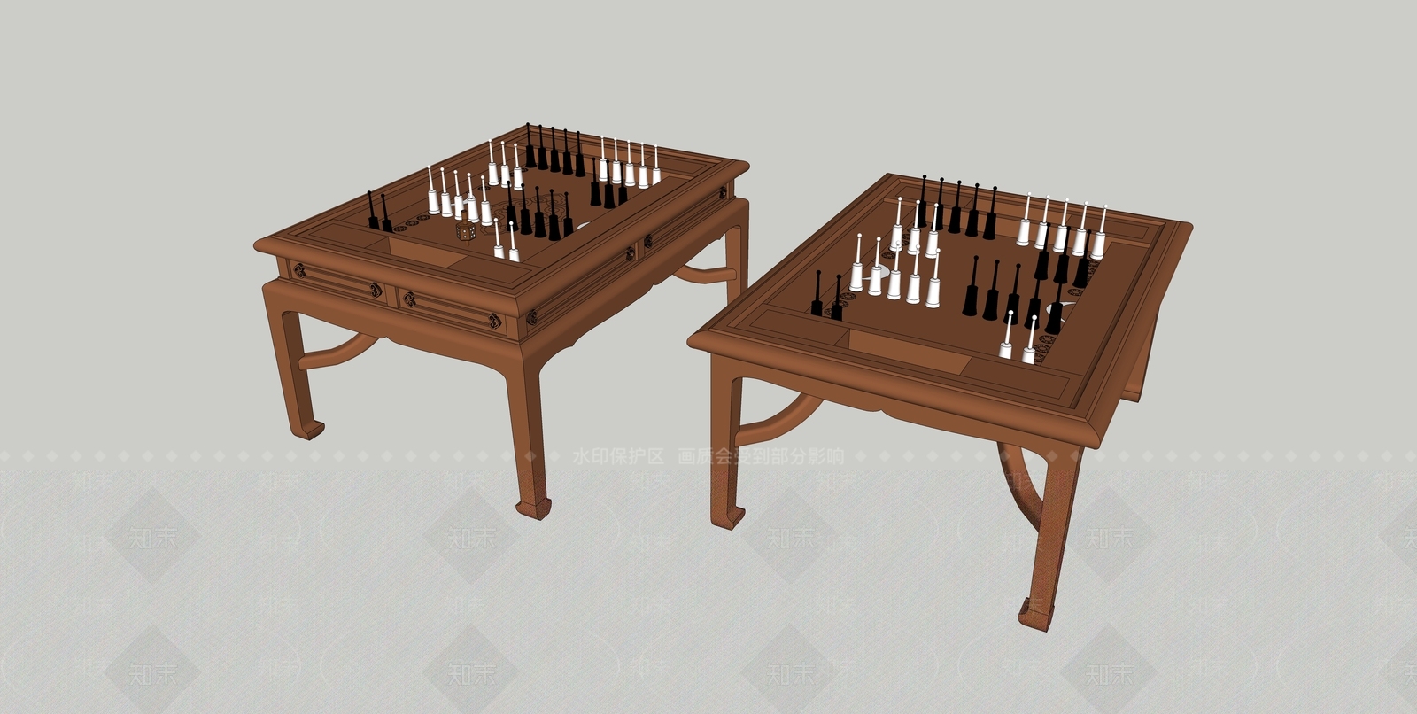 棋桌SU模型下载【ID:1153087059】