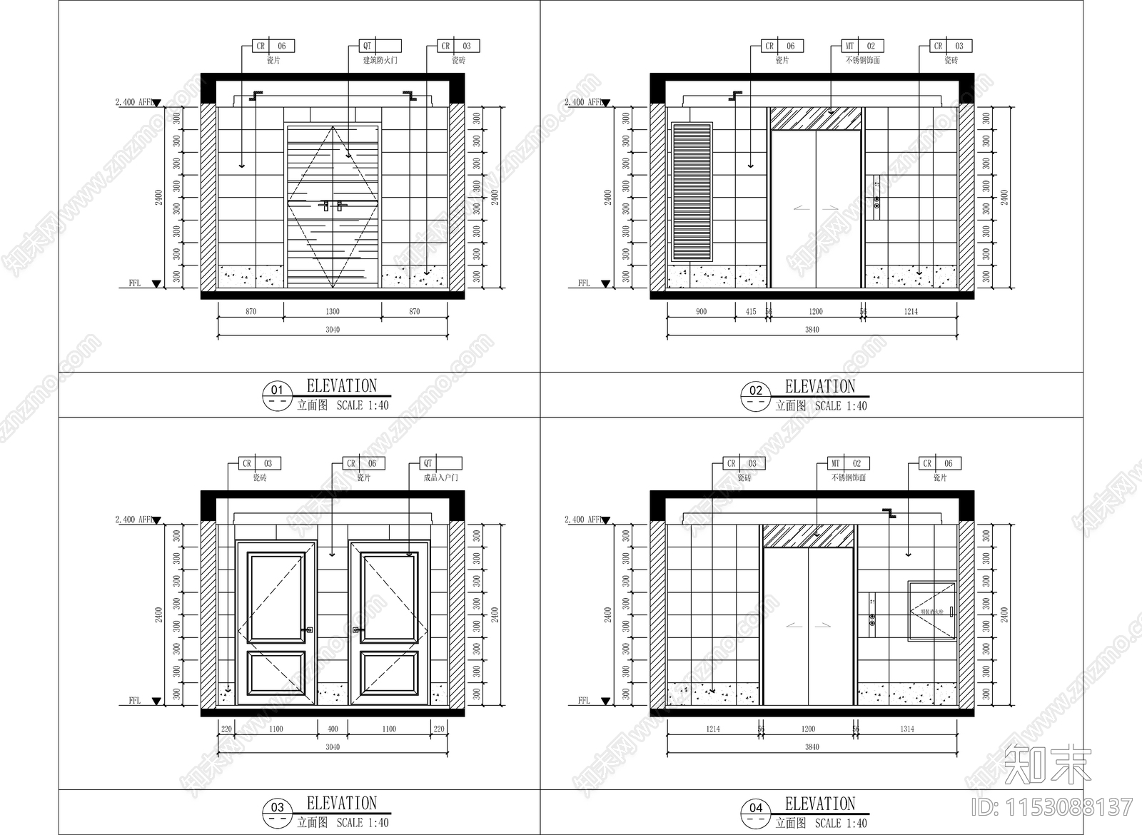 某住宅cad施工图下载【ID:1153088137】