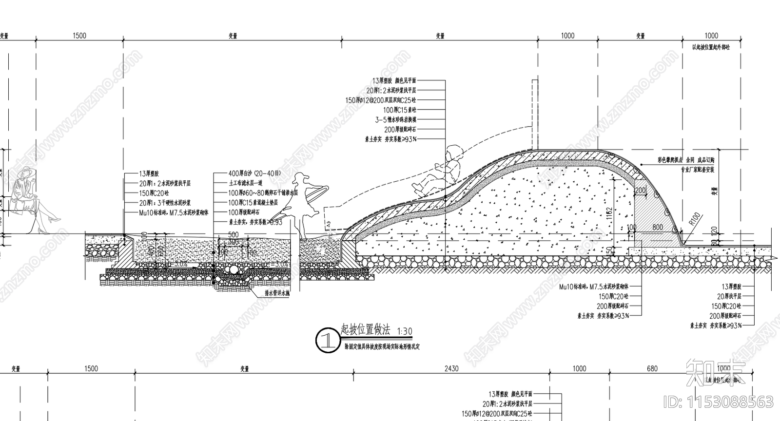 儿童活动区沙坑钻桶滑梯做法节点施工图下载【ID:1153088563】