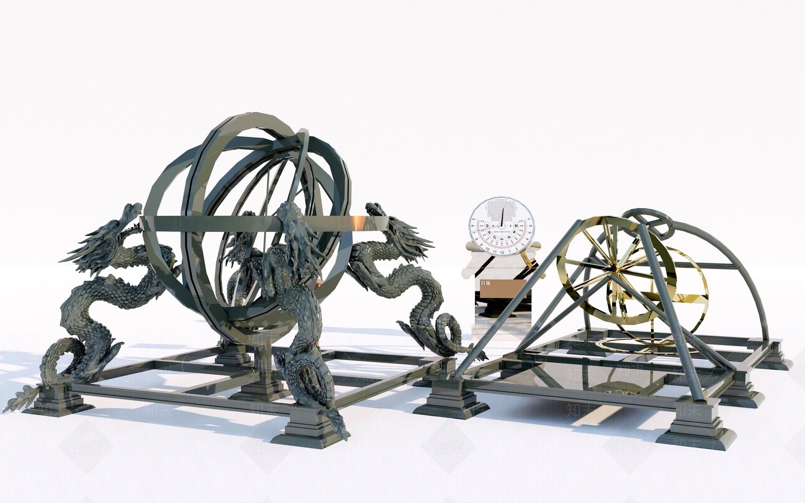 现代雕塑小品3D模型下载【ID:1153091932】