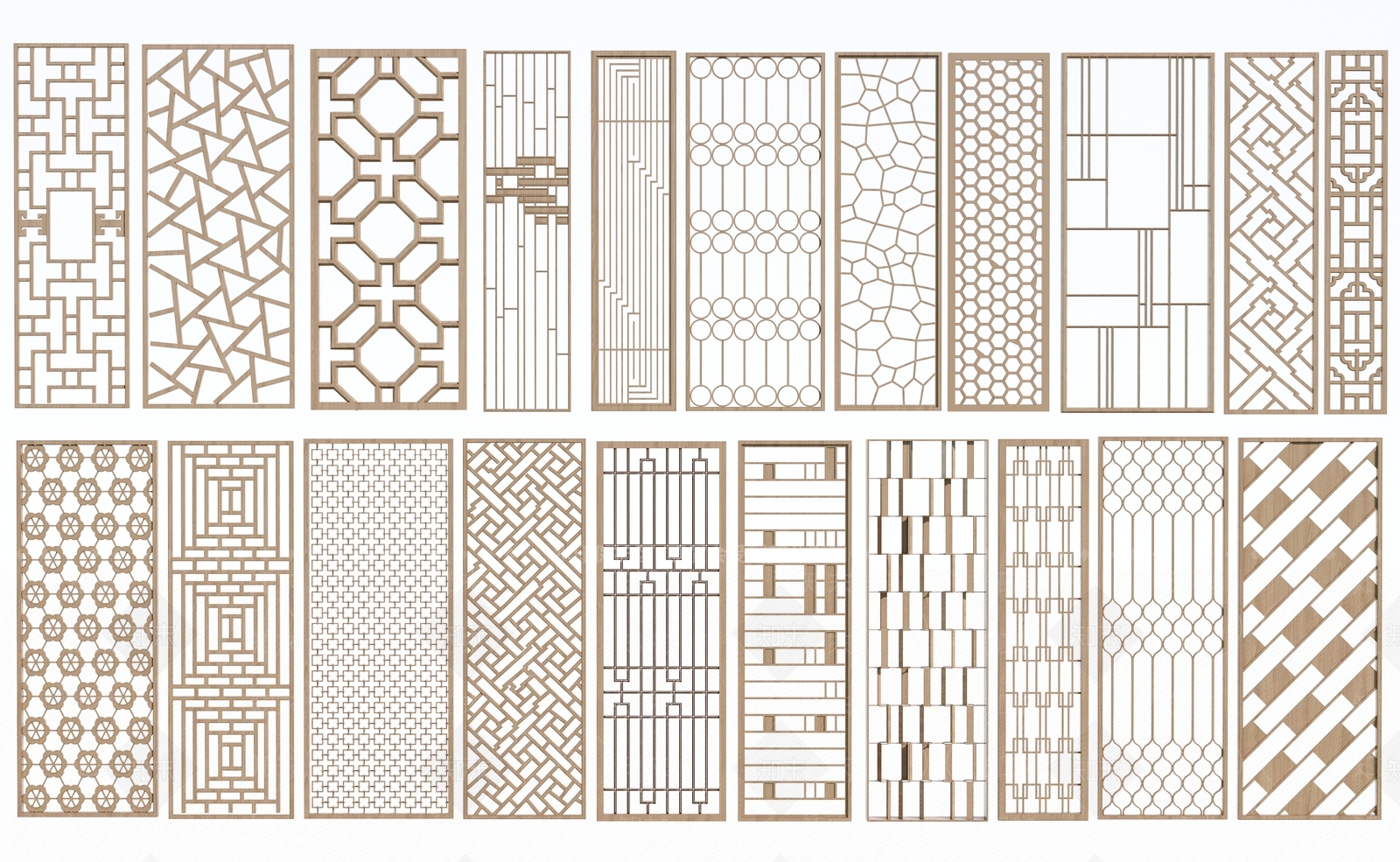 中式花格3D模型下载【ID:1153093656】
