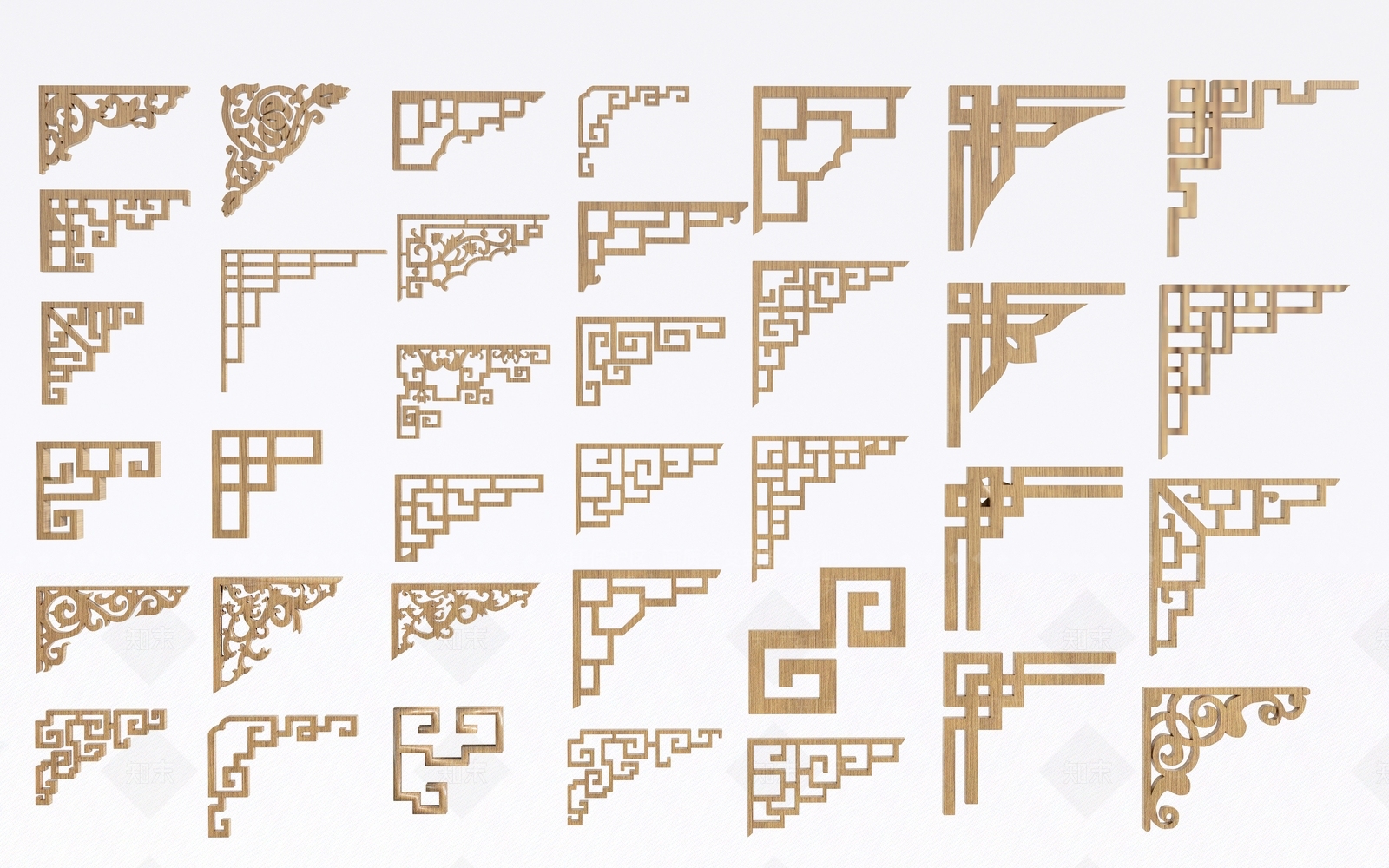 中式花格3D模型下载【ID:1153094659】