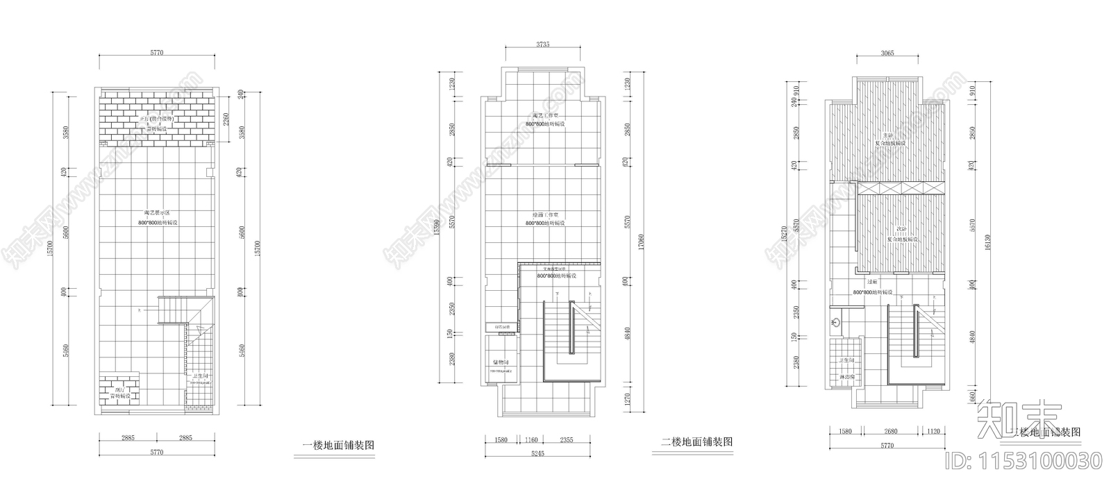 茶楼室内cad施工图下载【ID:1153100030】