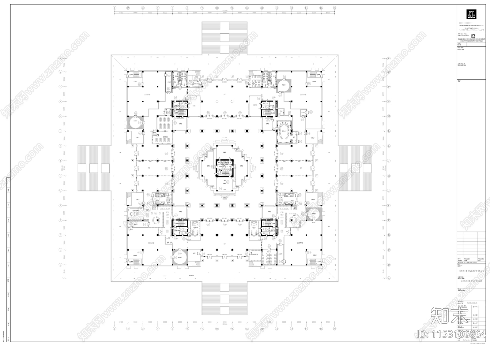 寺庙室内cad施工图下载【ID:1153106864】