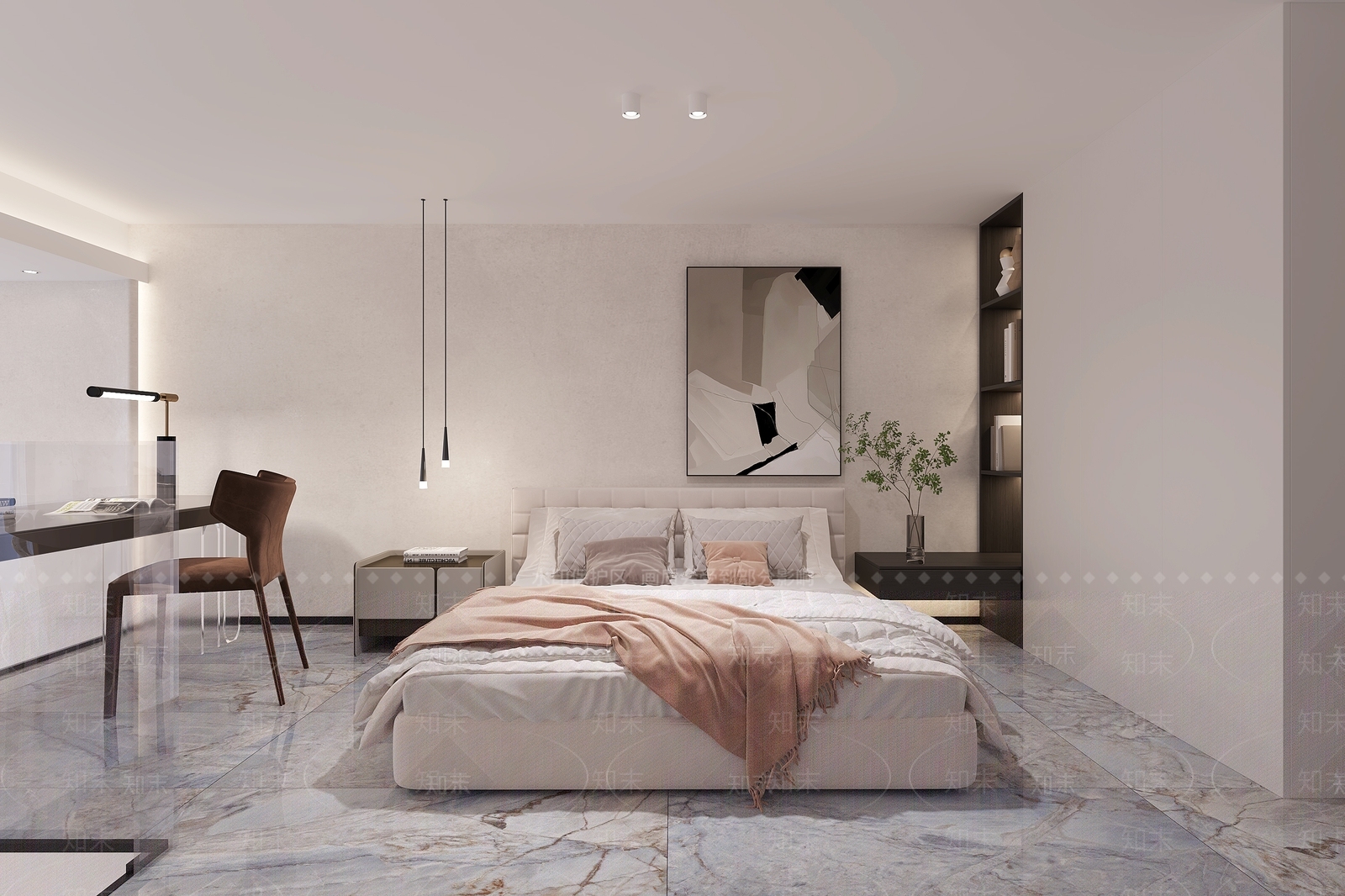 现代loft卧室3D模型下载【ID:1153109235】