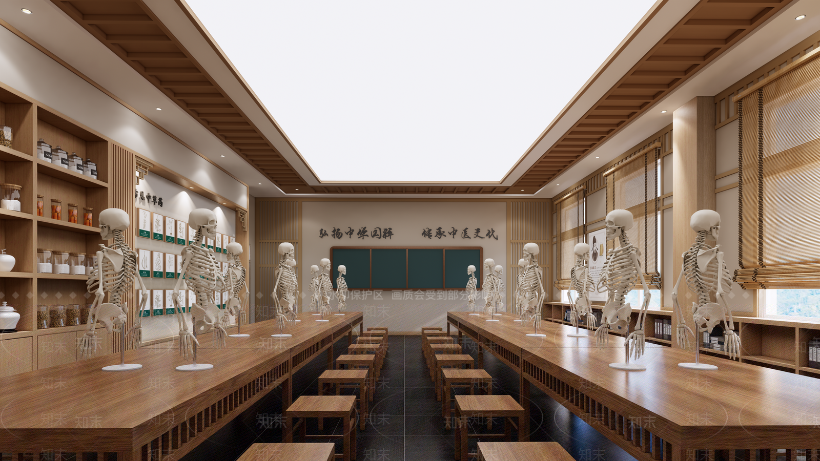 中式中医教室SU模型下载【ID:1153114368】