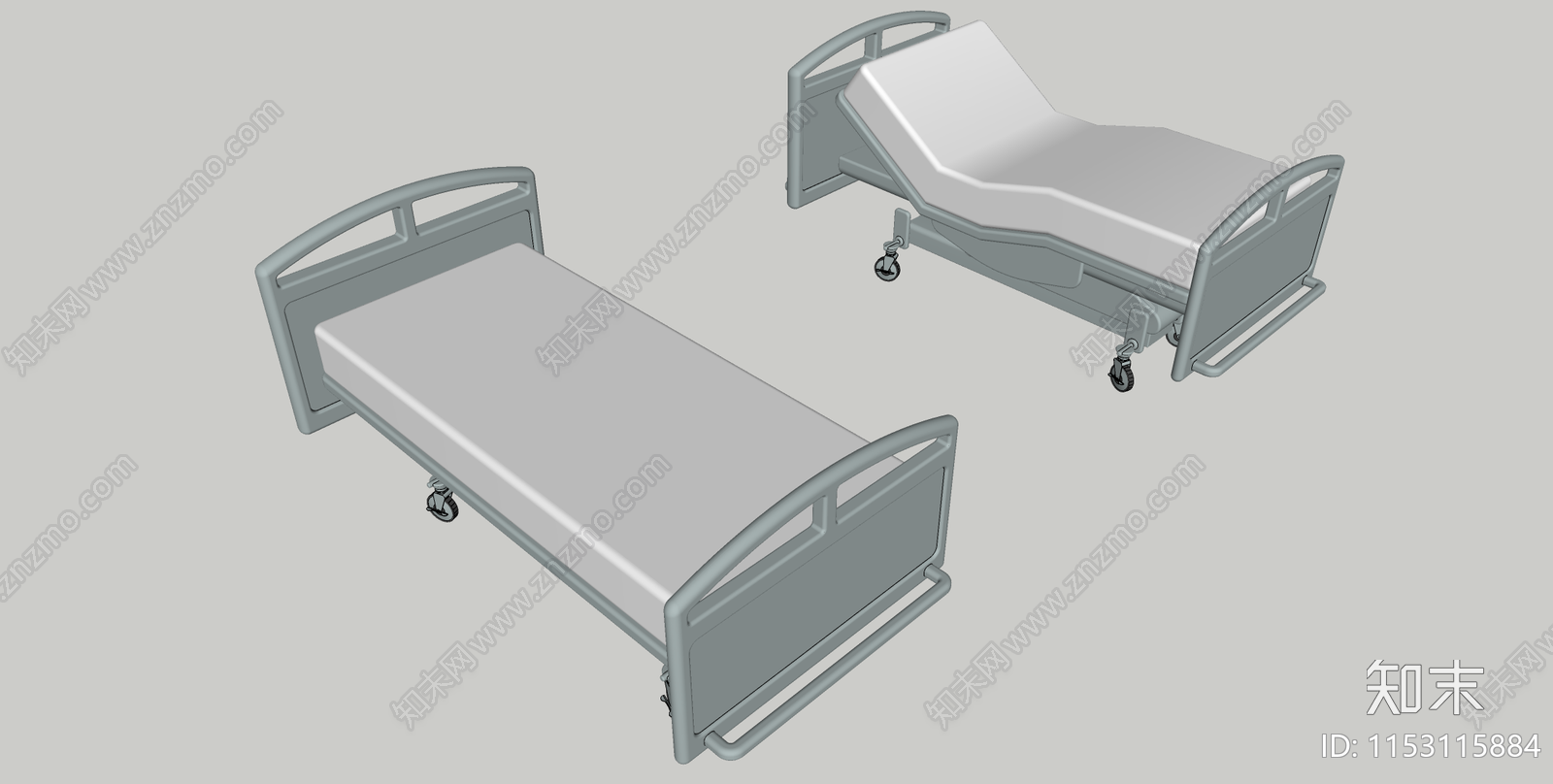 现代病床SU模型下载【ID:1153115884】
